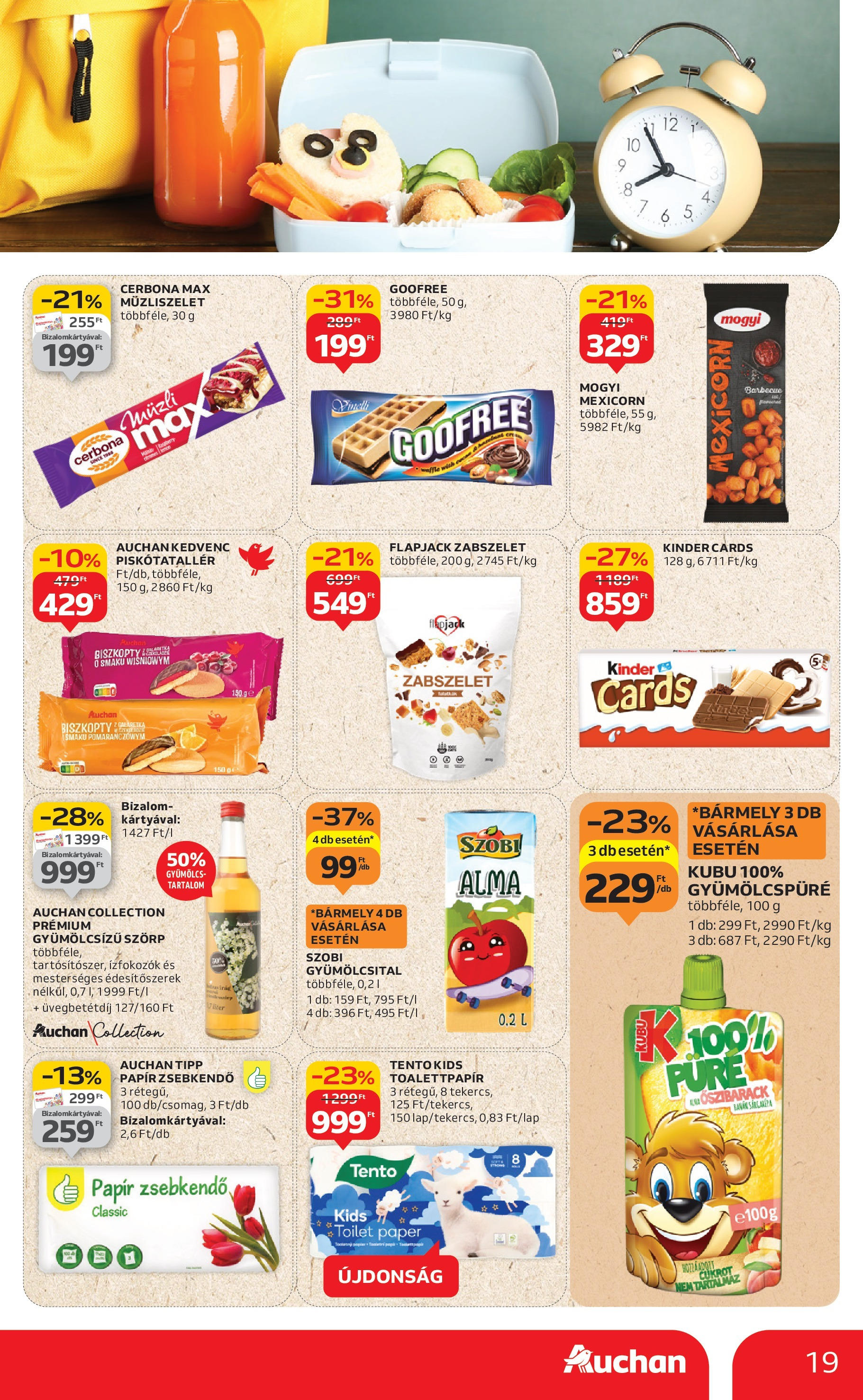 Auchan - Auchan újság érvényessége 09.03.-ig - 2025.08.29. -tól/töl > akció, lapozható szórólap 🛍️ | Oldal: 19 | Termékek: Szörp, Müzli, Gyümölcs, Müzliszelet