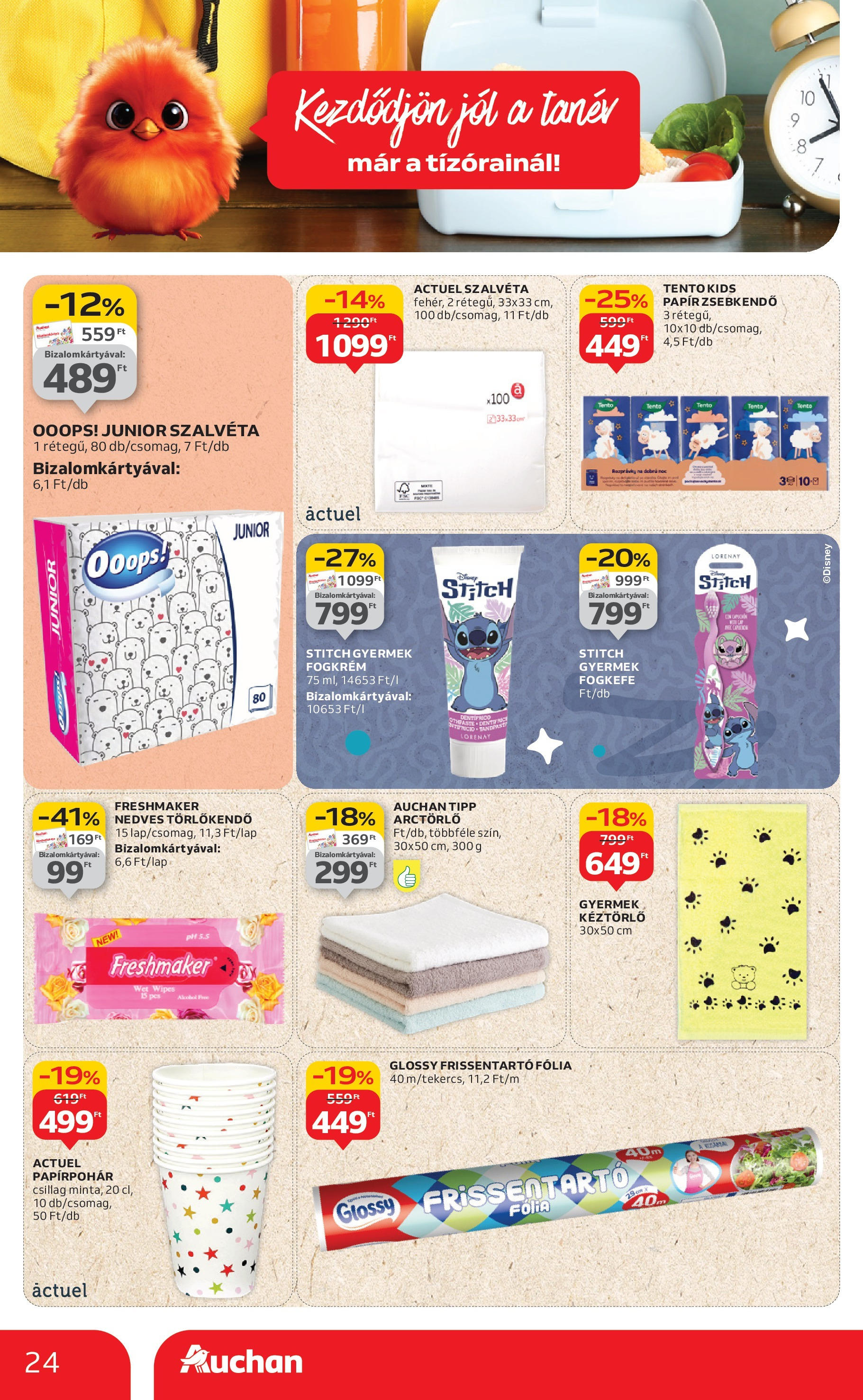 Auchan - Auchan újság érvényessége 09.03.-ig - 2025.08.29. -tól/töl > akció, lapozható szórólap 🛍️ | Oldal: 24 | Termékek: Törlőkendő, Nedves törlőkendő, Fogkrém, Fogkefe