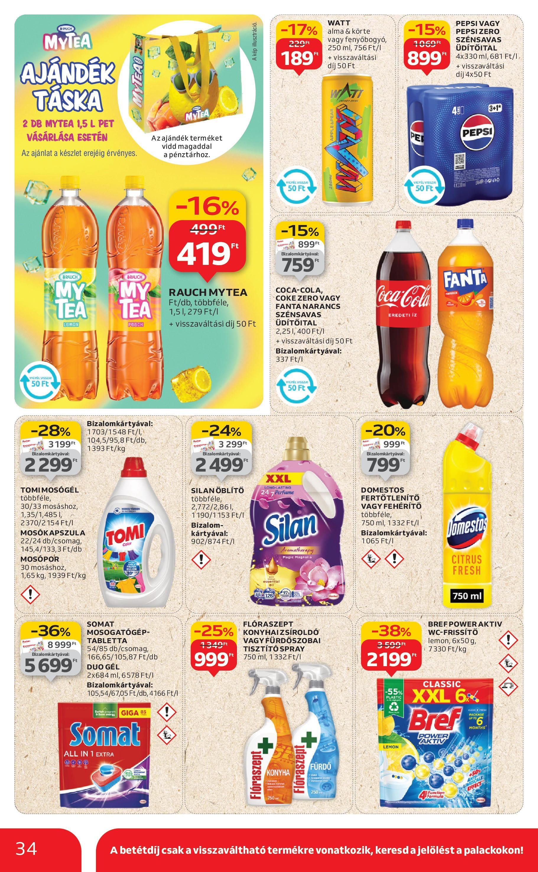 Auchan - Auchan újság érvényessége 09.03.-ig - 2025.08.29. -tól/töl > akció, lapozható szórólap 🛍️ | Oldal: 34 | Termékek: Körte, Somat, Fanta, Narancs