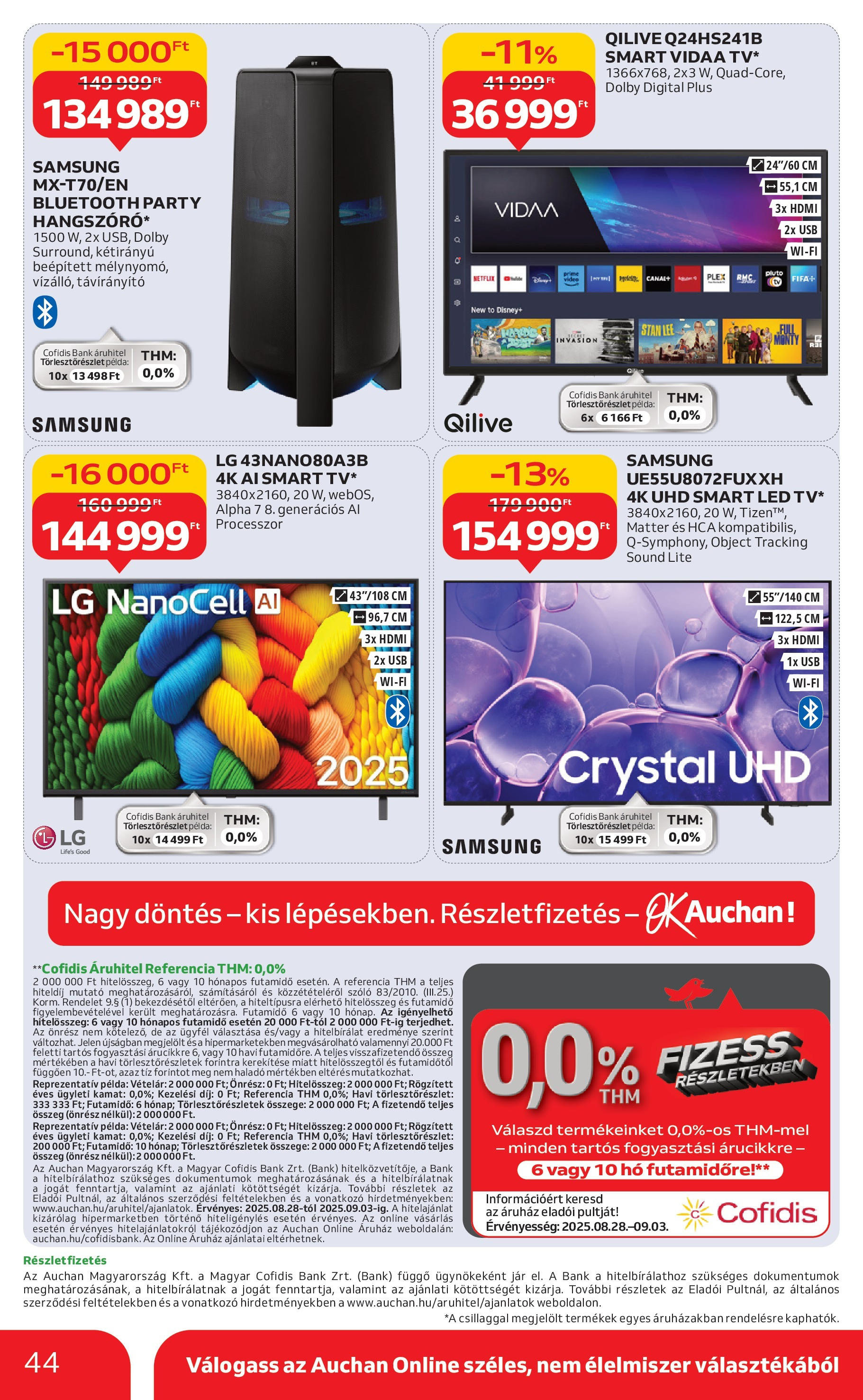 Auchan - Auchan újság érvényessége 09.03.-ig - 2025.08.29. -tól/töl > akció, lapozható szórólap 🛍️ | Oldal: 44 | Termékek: Távirányító, Szőlő, USB, Samsung