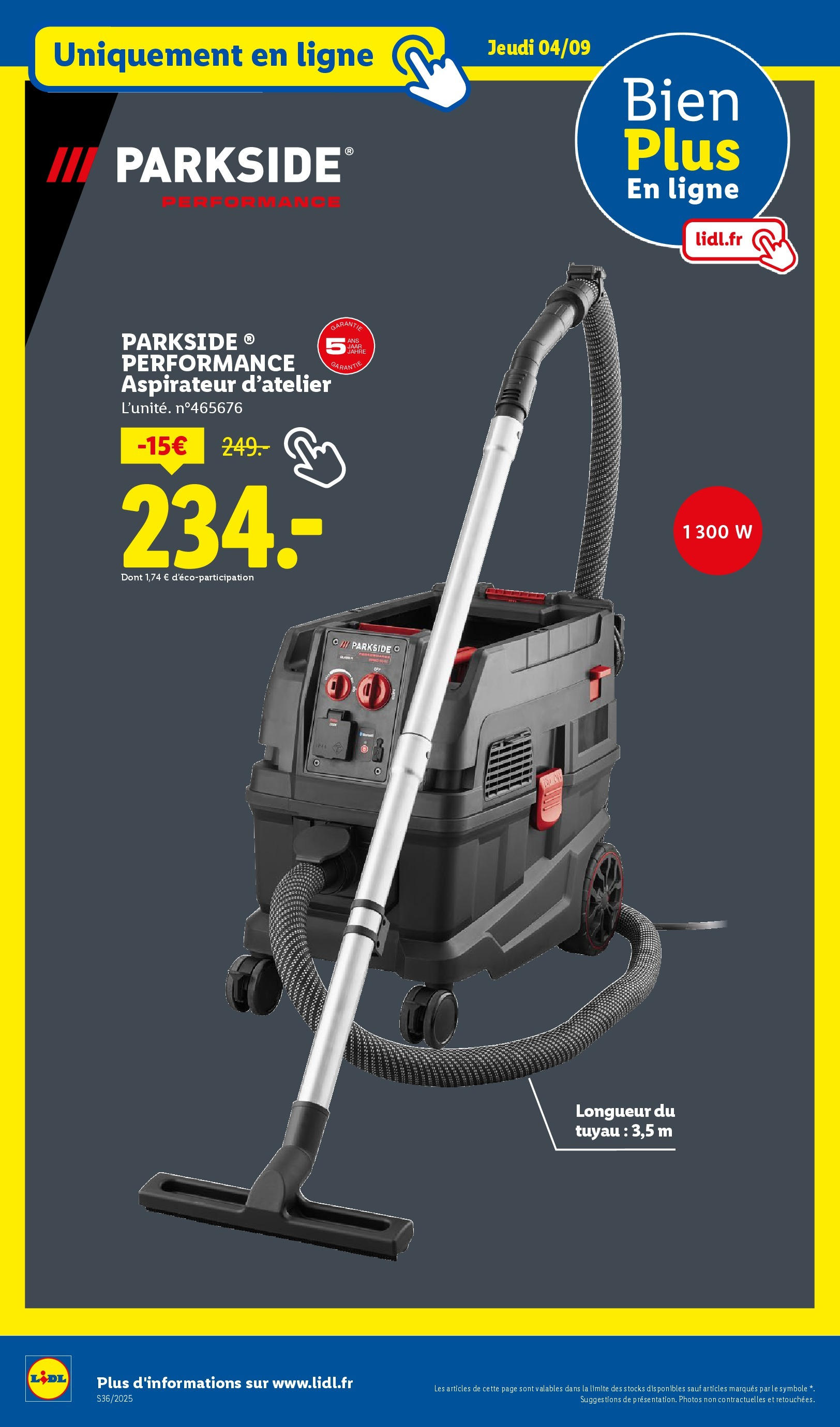 Catalogue LIDL du 31/08/2025 | Promo prospectus en ligne | Page: 22 | Produits: Aspirateur, Tuyau