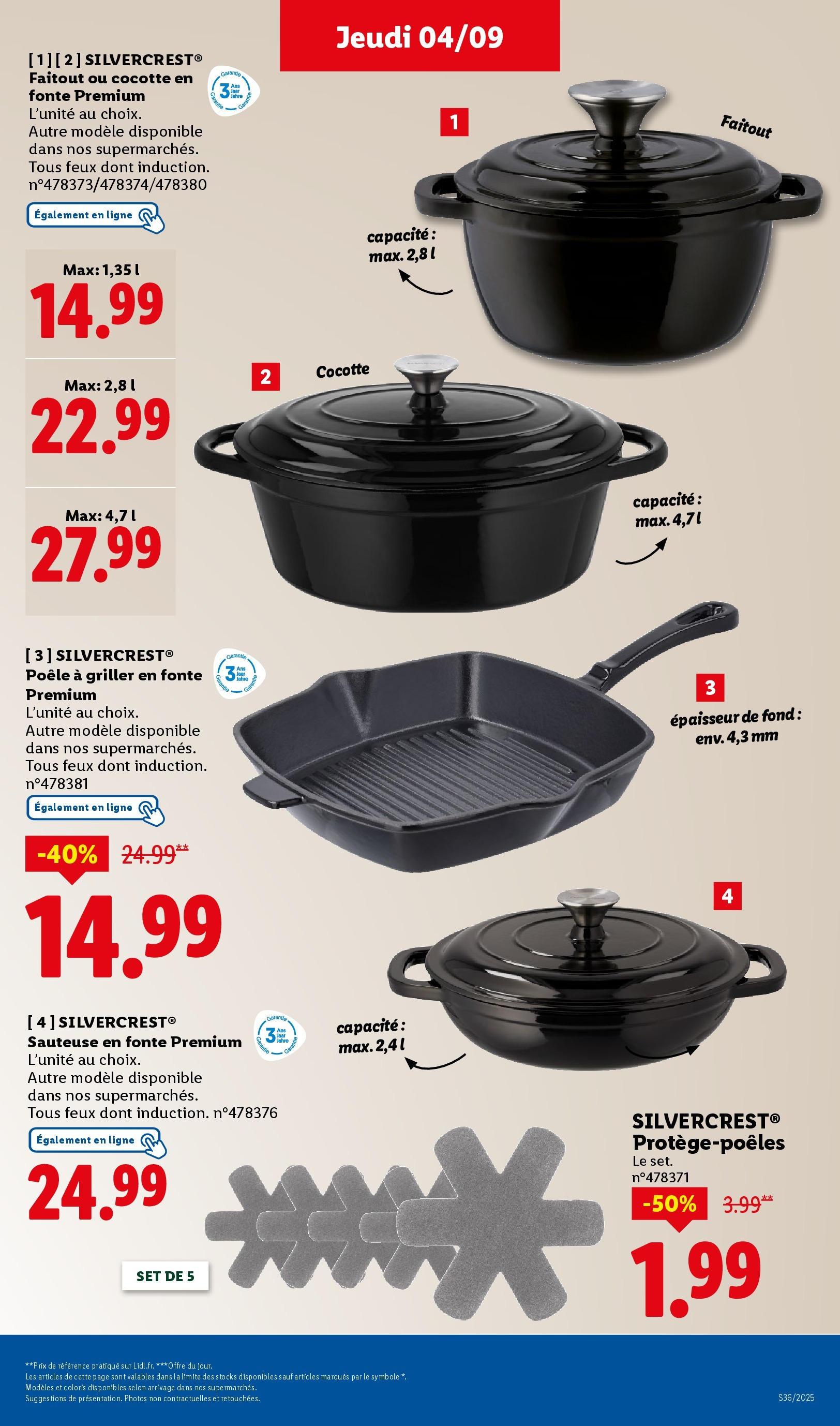 Catalogue LIDL du 31/08/2025 | Promo prospectus en ligne | Page: 27 | Produits: Poêle