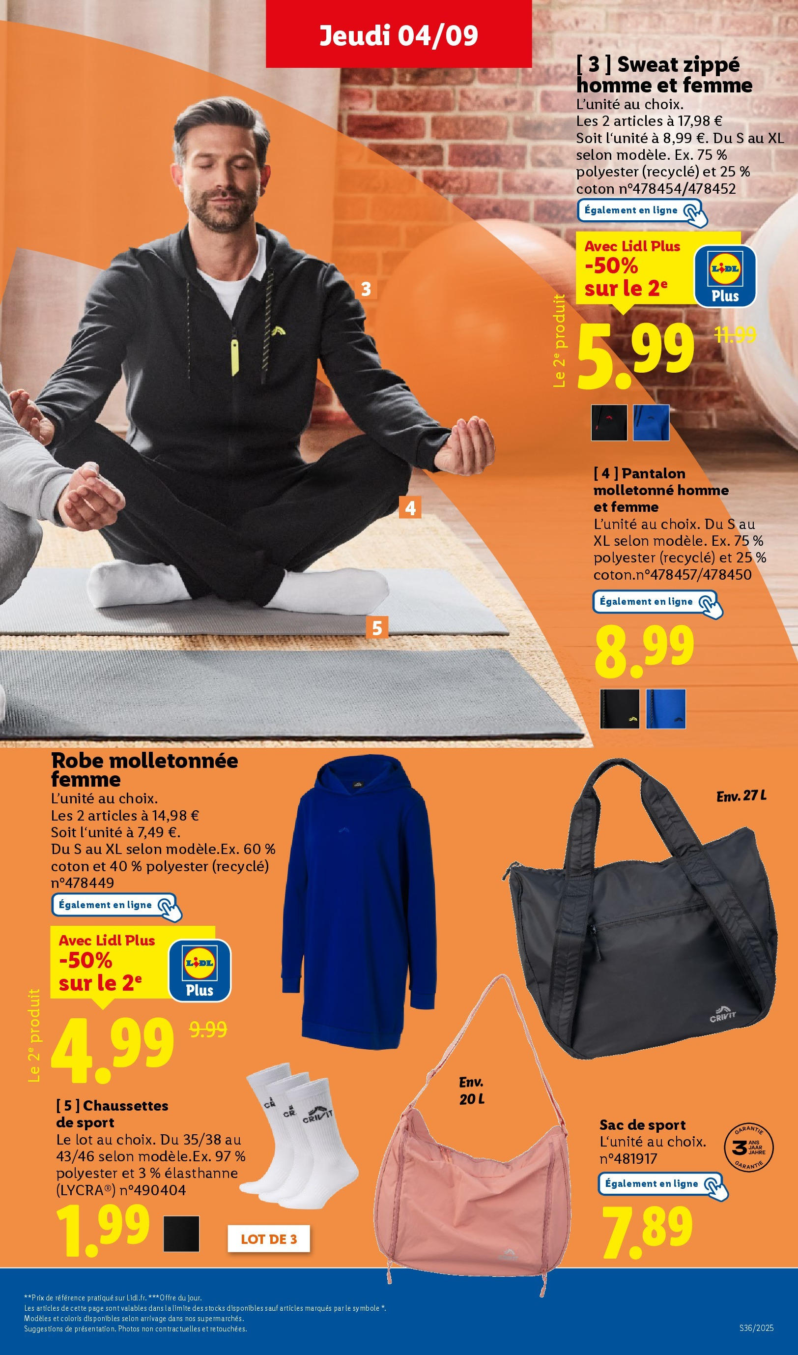 Catalogue LIDL du 31/08/2025 | Promo prospectus en ligne | Page: 39 | Produits: Robe, Sac, Coton, Pantalon