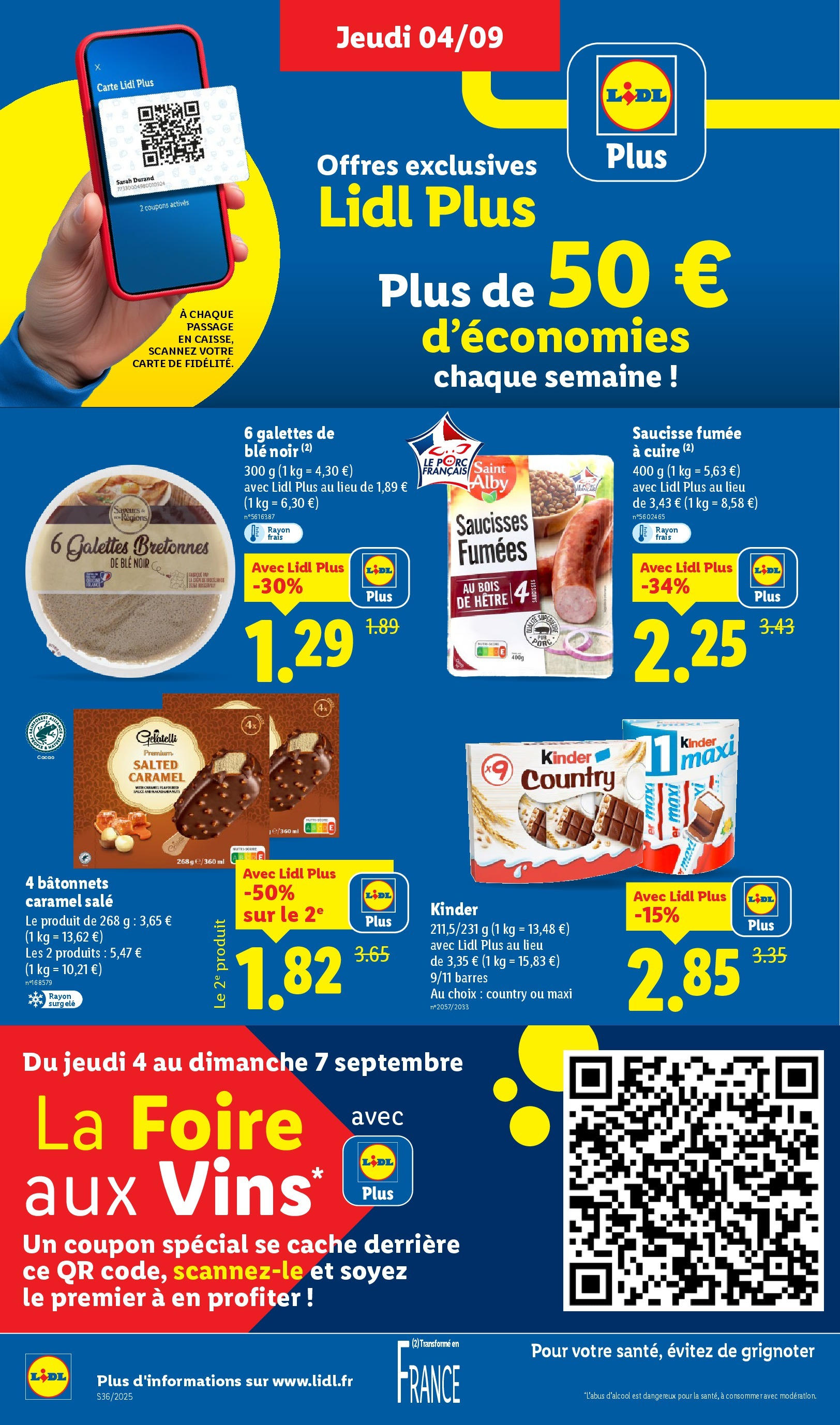 Catalogue LIDL du 03/09/2025 | Promo prospectus en ligne | Page: 10 | Produits: Saucisse fumée, Saucisse, Porc, Kinder country Catalogue LIDL du 03/09/2025 | Promo prospectus en ligne | Page: 10 | Produits: Saucisse fumée, Saucisse, Porc, Kinder country
