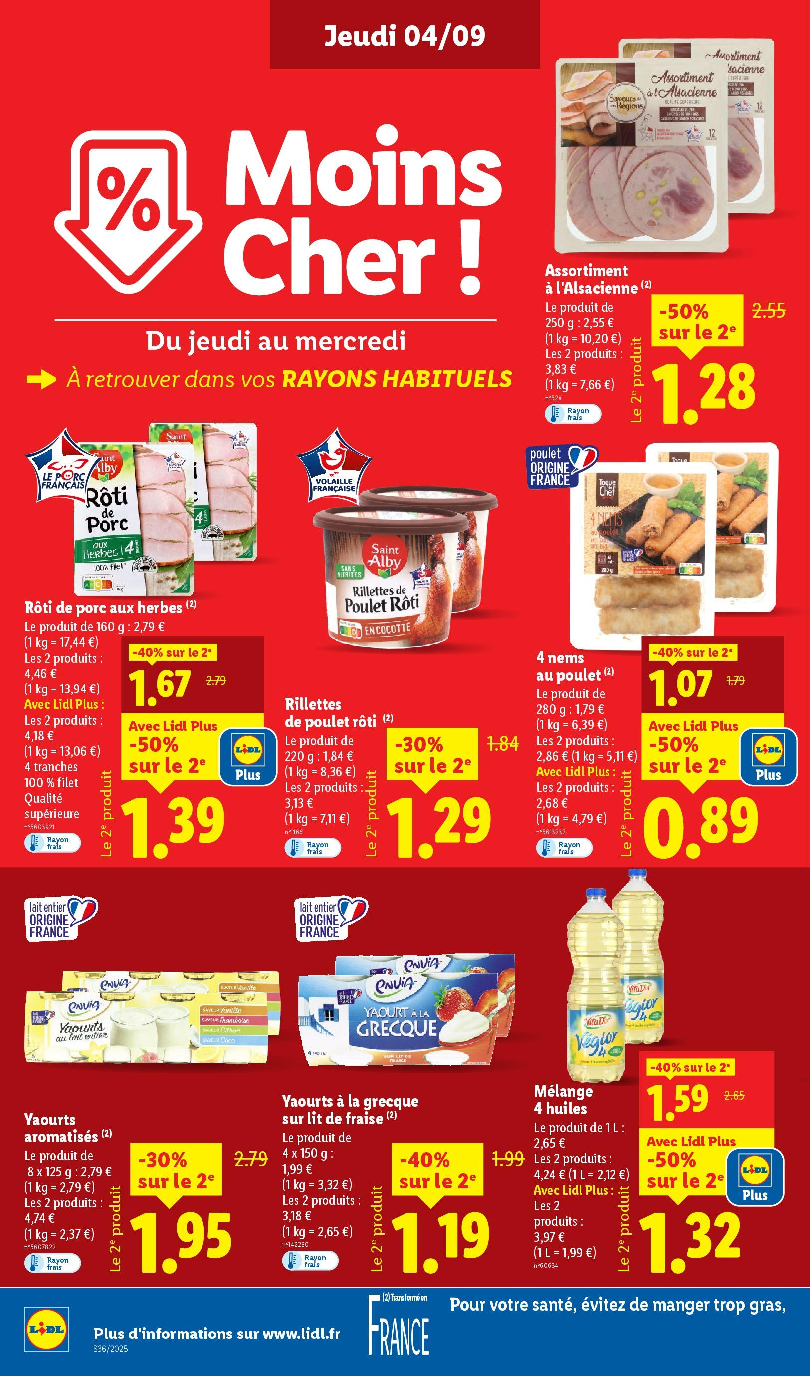 Catalogue LIDL du 03/09/2025 | Promo prospectus en ligne | Page: 12 | Produits: Lait entier, Lait, Yaourt, Porc Catalogue LIDL du 03/09/2025 | Promo prospectus en ligne | Page: 12 | Produits: Lait entier, Lait, Yaourt, Porc