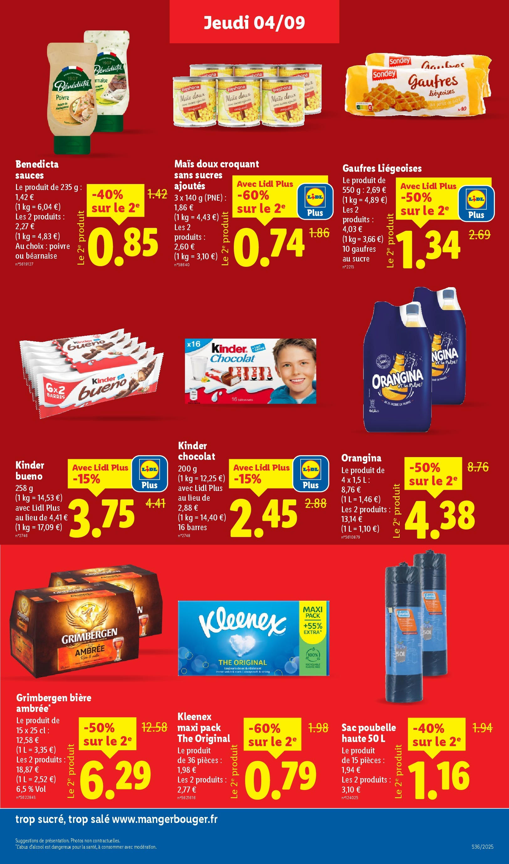 Catalogue LIDL du 03/09/2025 | Promo prospectus en ligne | Page: 13 | Produits: Sac, Bière, Sac poubelle, Gaufres Catalogue LIDL du 03/09/2025 | Promo prospectus en ligne | Page: 13 | Produits: Sac, Bière, Sac poubelle, Gaufres