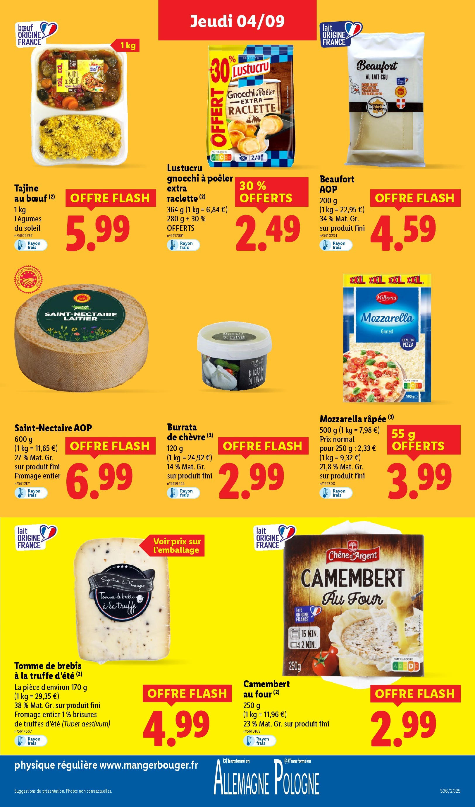Catalogue LIDL du 03/09/2025 | Promo prospectus en ligne | Page: 15 | Produits: Beaufort, Four, Fromage, Pizza Catalogue LIDL du 03/09/2025 | Promo prospectus en ligne | Page: 15 | Produits: Beaufort, Four, Fromage, Pizza