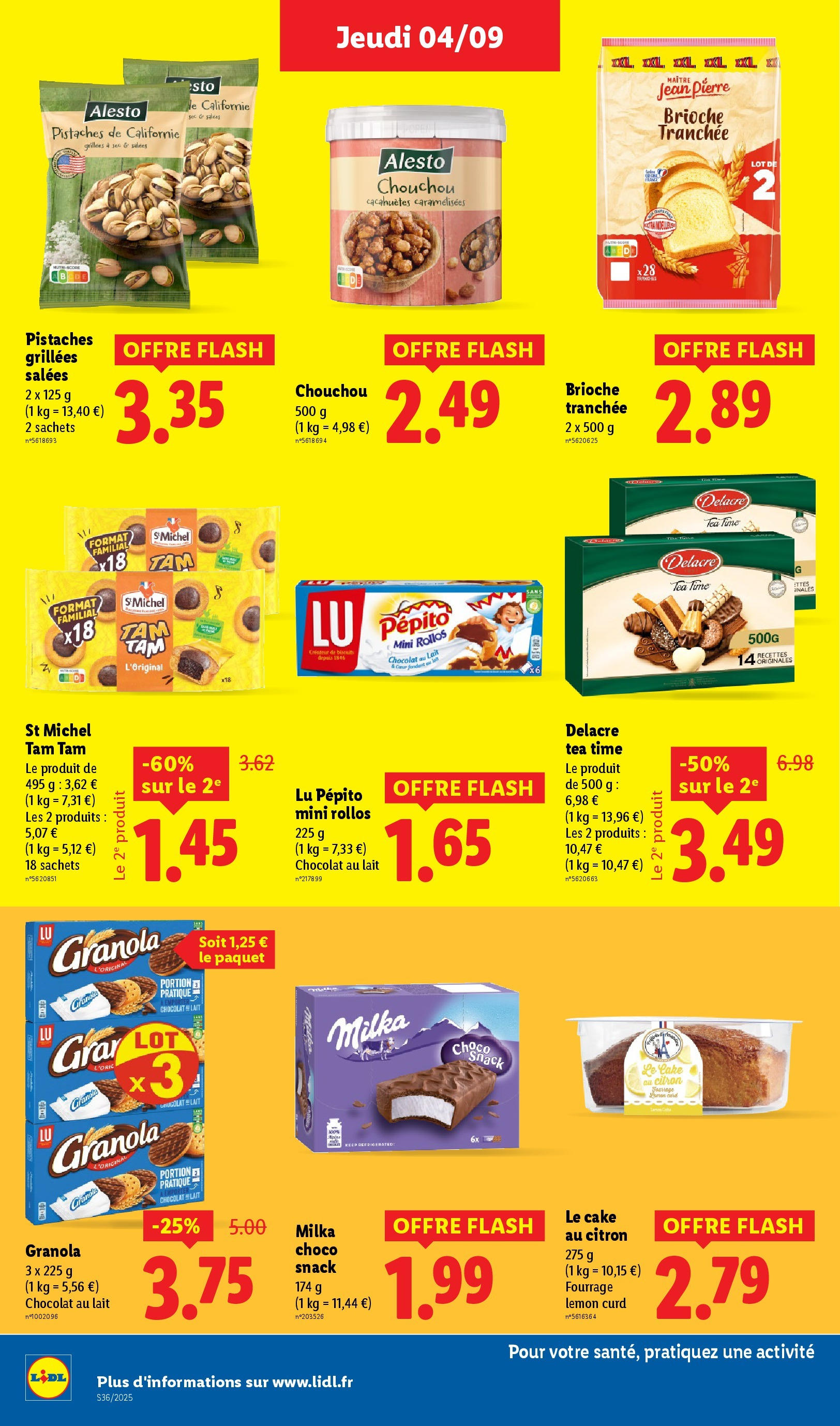 Catalogue LIDL du 03/09/2025 | Promo prospectus en ligne | Page: 18 | Produits: Citron, Pistaches, Chocolat, Granola Catalogue LIDL du 03/09/2025 | Promo prospectus en ligne | Page: 18 | Produits: Citron, Pistaches, Chocolat, Granola