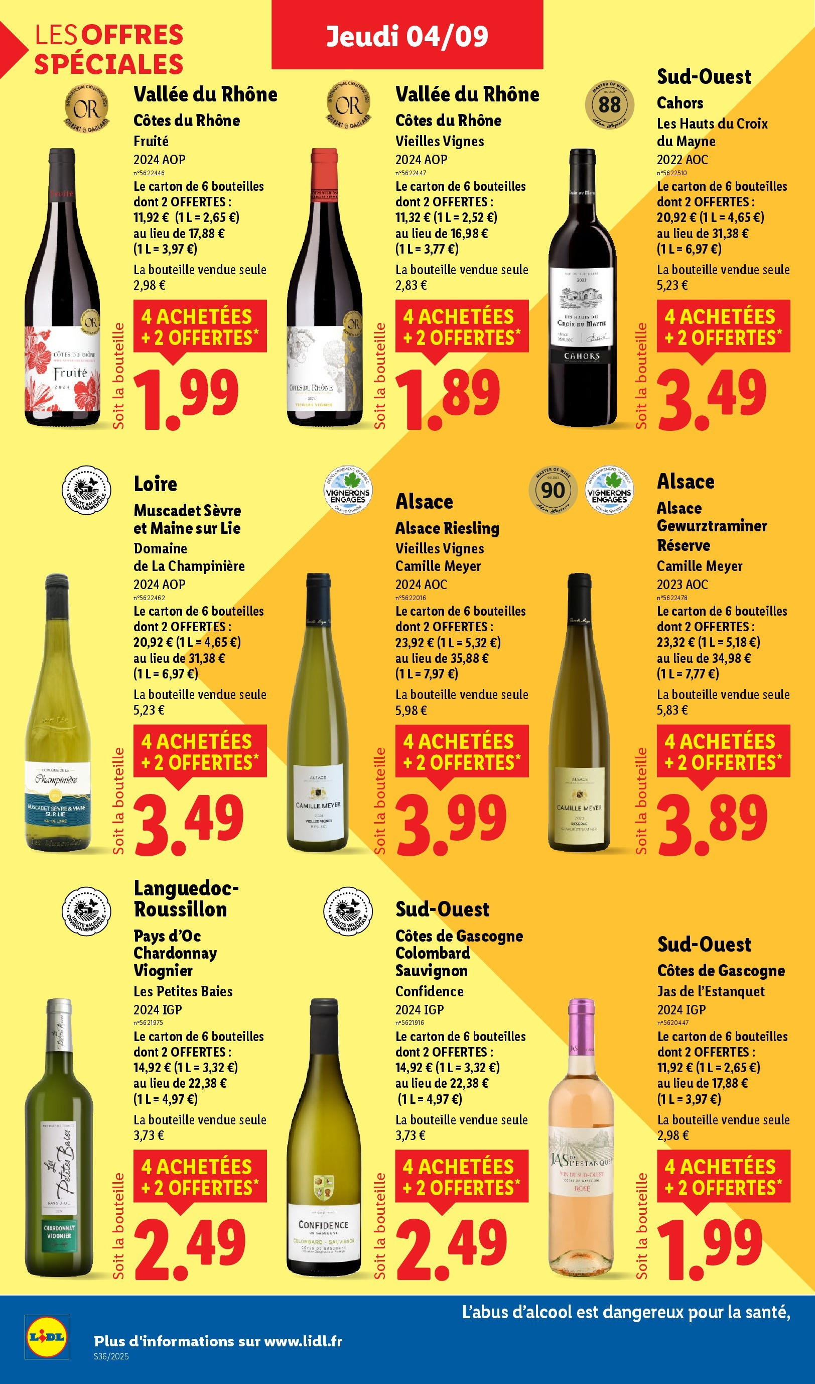 Catalogue LIDL du 03/09/2025 | Promo prospectus en ligne | Page: 22 | Produits: Côtes du rhône vieilles vignes, Vin Catalogue LIDL du 03/09/2025 | Promo prospectus en ligne | Page: 22 | Produits: Côtes du rhône vieilles vignes, Vin