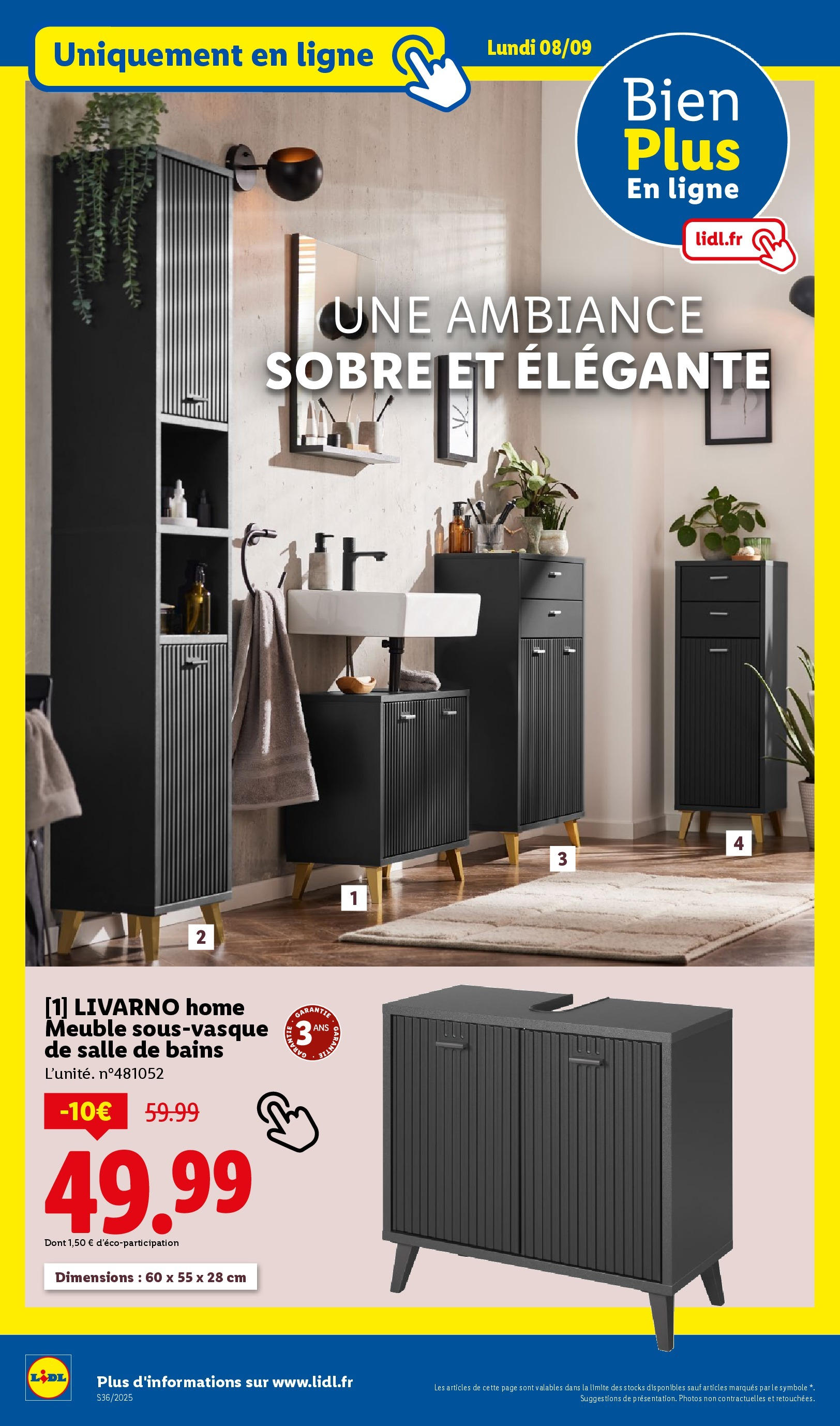 Catalogue LIDL du 03/09/2025 | Promo prospectus en ligne | Page: 52 | Produits: Meuble Catalogue LIDL du 03/09/2025 | Promo prospectus en ligne | Page: 52 | Produits: Meuble