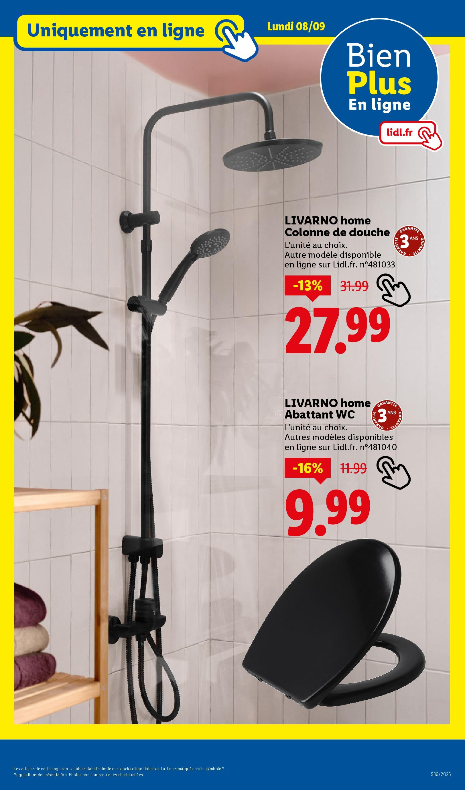 Catalogue LIDL du 03/09/2025 | Promo prospectus en ligne | Page: 53 | Produits: Douche Catalogue LIDL du 03/09/2025 | Promo prospectus en ligne | Page: 53 | Produits: Douche