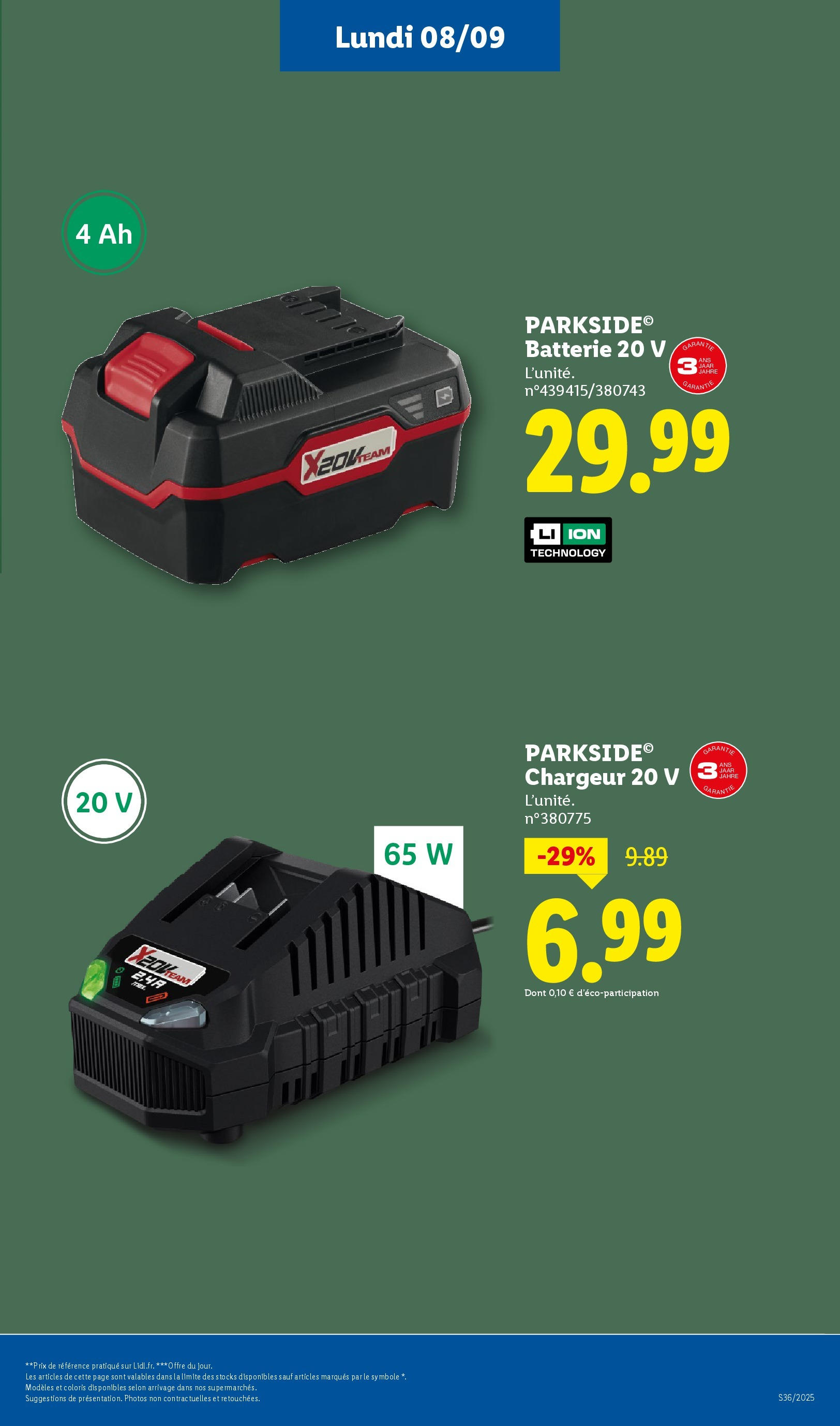 Catalogue LIDL du 03/09/2025 | Promo prospectus en ligne | Page: 59 | Produits: Batterie Catalogue LIDL du 03/09/2025 | Promo prospectus en ligne | Page: 59 | Produits: Batterie