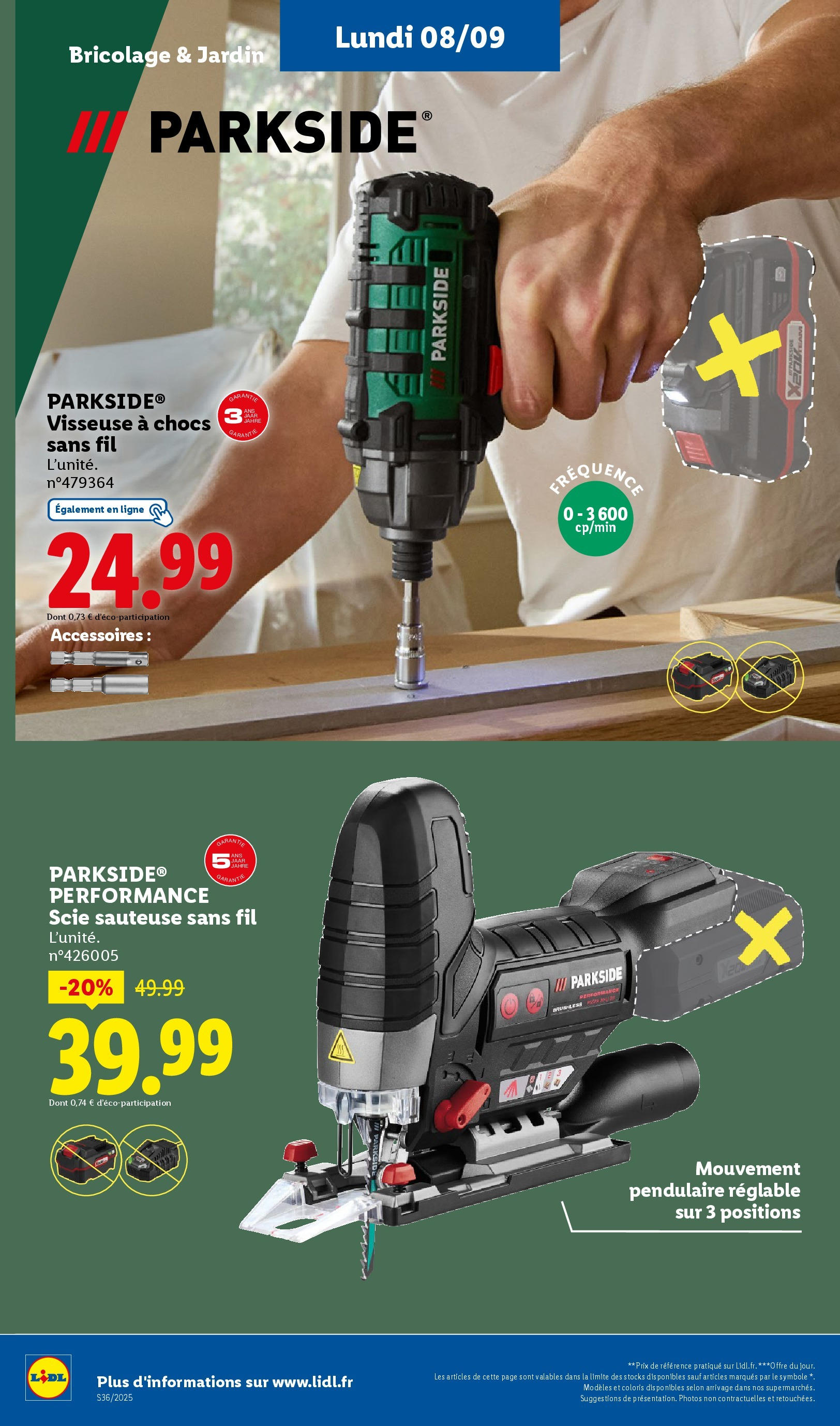 Catalogue LIDL du 03/09/2025 | Promo prospectus en ligne | Page: 66 | Produits: Scie sauteuse Catalogue LIDL du 03/09/2025 | Promo prospectus en ligne | Page: 66 | Produits: Scie sauteuse