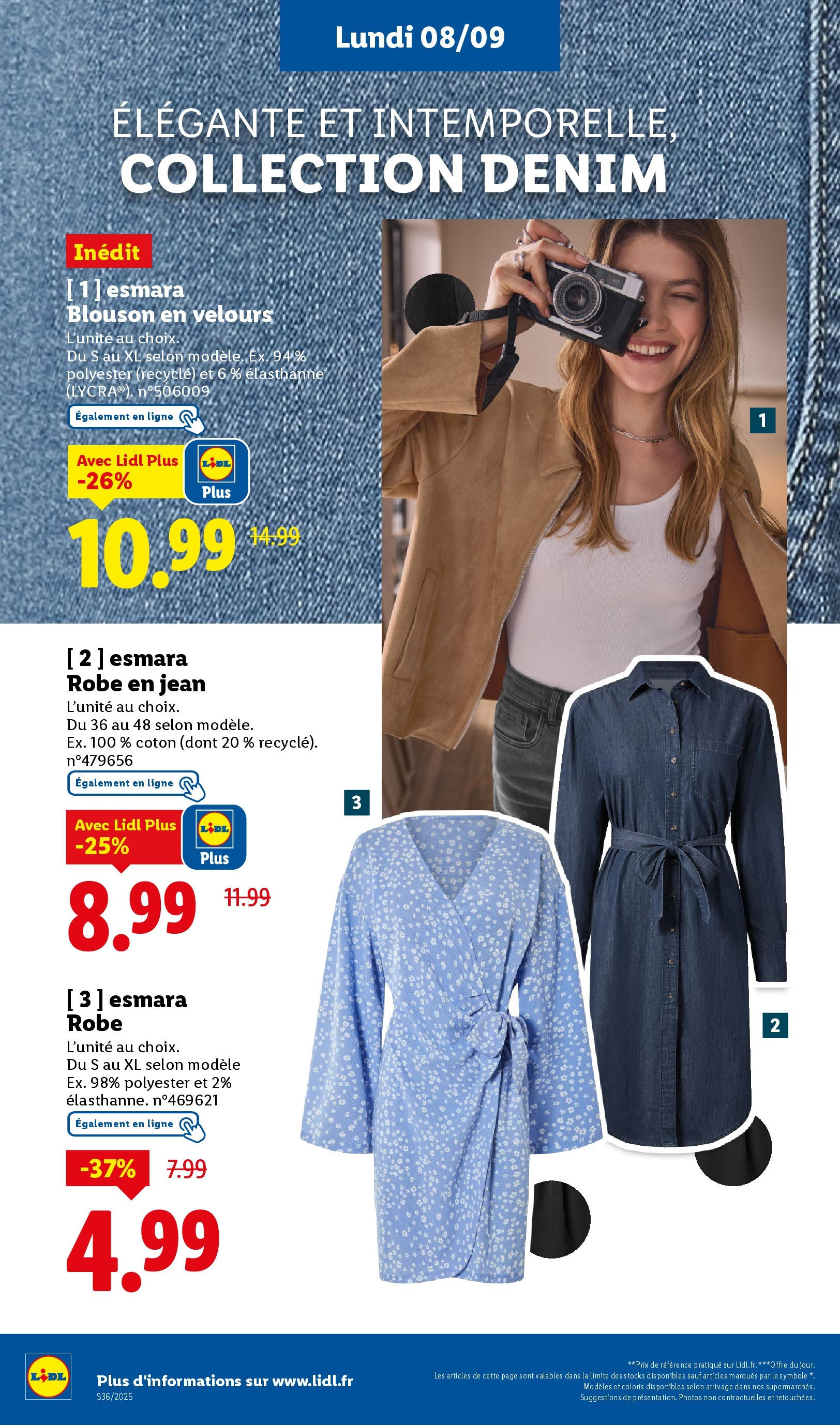Catalogue LIDL du 03/09/2025 | Promo prospectus en ligne | Page: 70 | Produits: Robe, Coton, Blouson Catalogue LIDL du 03/09/2025 | Promo prospectus en ligne | Page: 70 | Produits: Robe, Coton, Blouson