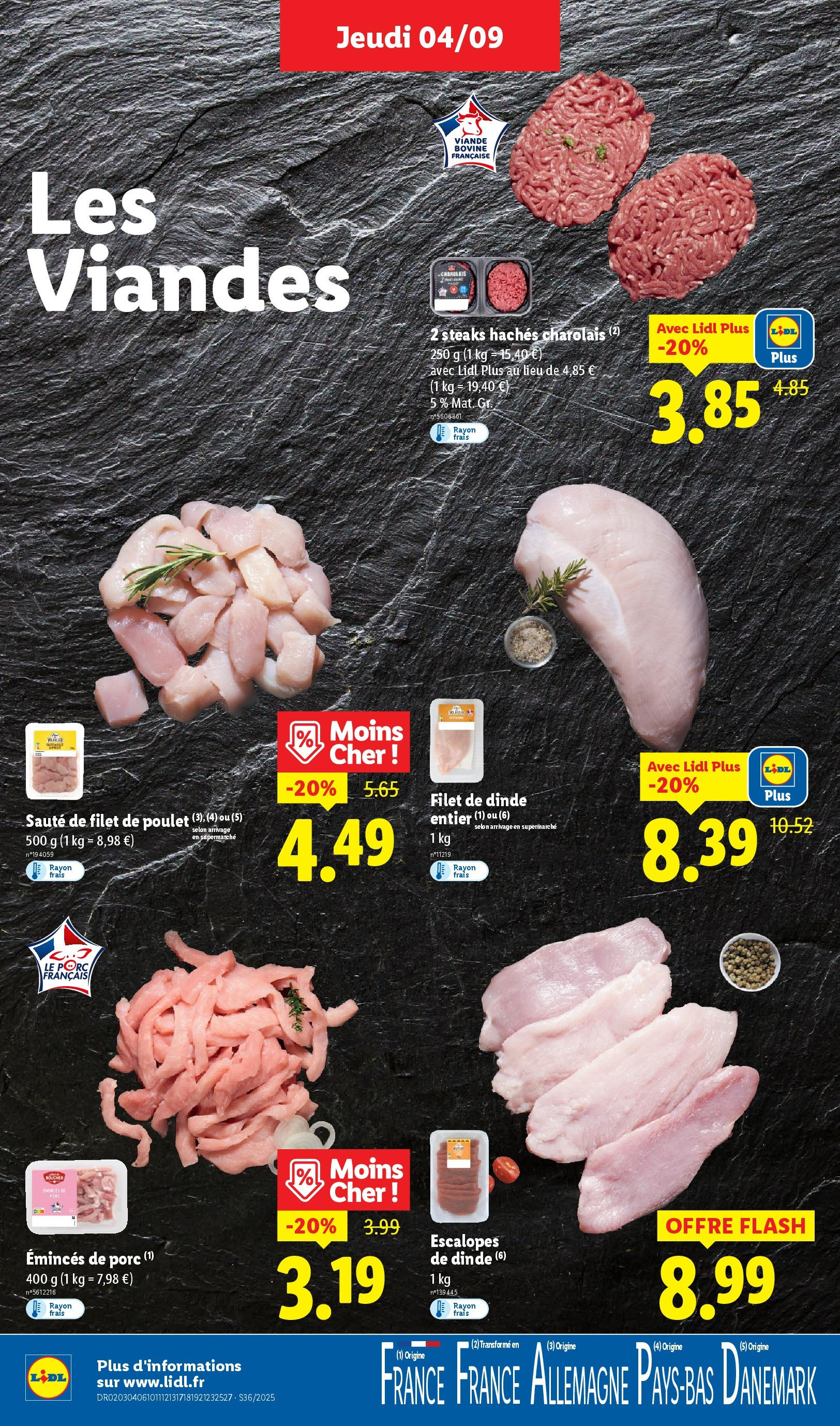 Catalogue LIDL du 03/09/2025 | Promo prospectus en ligne | Page: 8 | Produits: Filet de dinde, Viande, Porc, Viande bovine Catalogue LIDL du 03/09/2025 | Promo prospectus en ligne | Page: 8 | Produits: Filet de dinde, Viande, Porc, Viande bovine