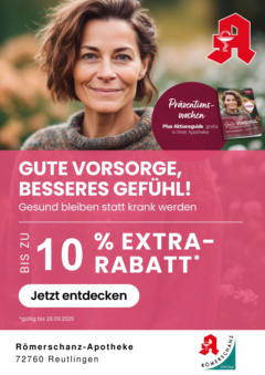 Entdecke - Jetzt online Rabatte, Gewinnspiele, Gesundheitstipps und vieles mehr entdecken gültig ab dem 29.08.2025