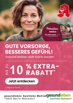 Entdecke - Jetzt online Rabatte, Gewinnspiele, Gesundheitstipps und vieles mehr entdecken gültig ab dem 29.08.2025