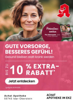 Entdecke - Jetzt online Rabatte, Gewinnspiele, Gesundheitstipps und vieles mehr entdecken gültig ab dem 29.08.2025