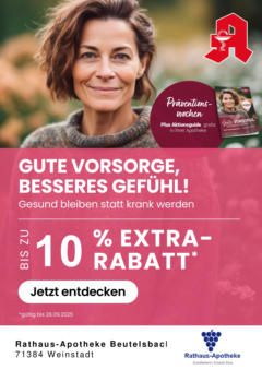 Entdecke - Jetzt online Rabatte, Gewinnspiele, Gesundheitstipps und vieles mehr entdecken gültig ab dem 29.08.2025