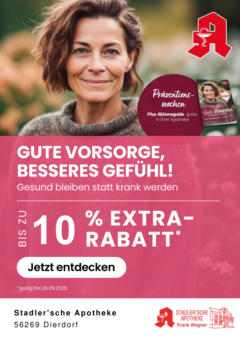 Entdecke - Jetzt online Rabatte, Gewinnspiele, Gesundheitstipps und vieles mehr entdecken gültig ab dem 29.08.2025