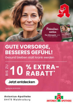 Entdecke - Jetzt online Rabatte, Gewinnspiele, Gesundheitstipps und vieles mehr entdecken gültig ab dem 29.08.2025