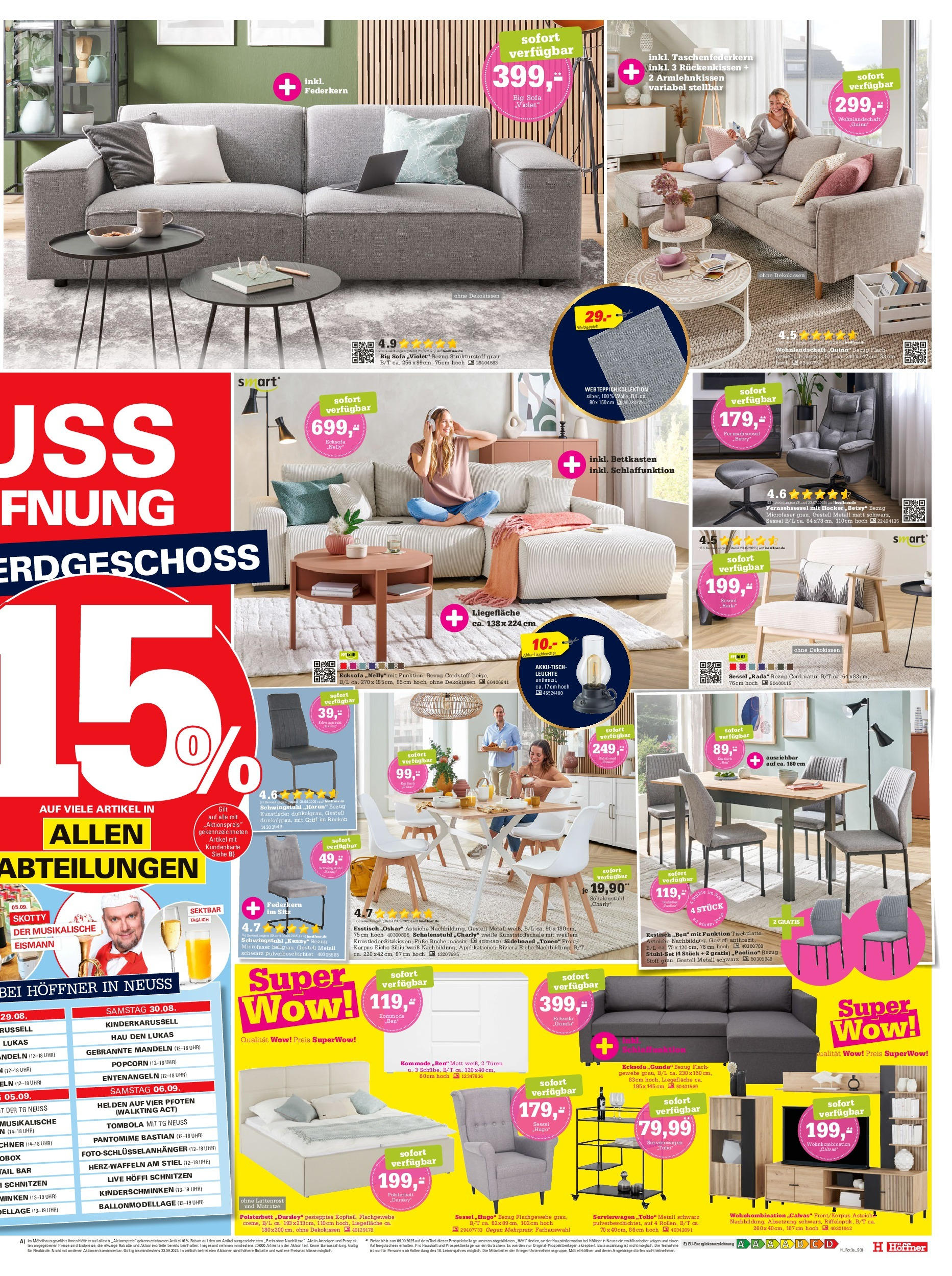 Höffner - Höffner: Neuss ErHöffnung! (ab 28.08.2025) zum Blättern | Seite: 3 | Produkte: Sideboard, Ecksofa, Kommode, Lattenrost Höffner - Höffner: Neuss ErHöffnung! (ab 28.08.2025) zum Blättern | Seite: 3 | Produkte: Sideboard, Ecksofa, Kommode, Lattenrost