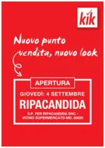 KiK KiK volantino fino al 07.09.2025 - al 03.09.2025