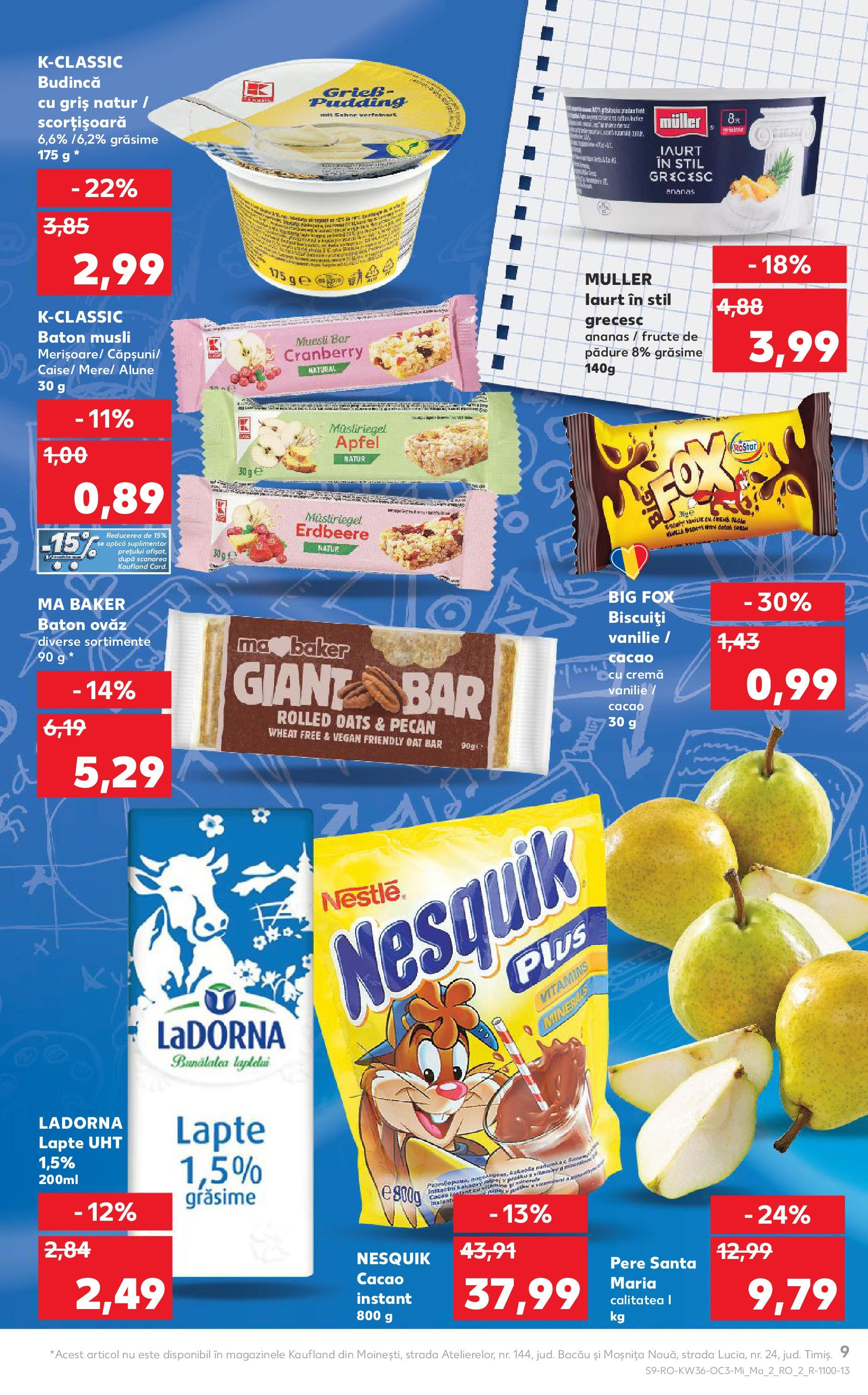 Catalog Kaufland - Deva 03.09.2025 - Revista si Oferta | Pagină: 9 | Produse: Alune, Lapte, Ananas, Cacao