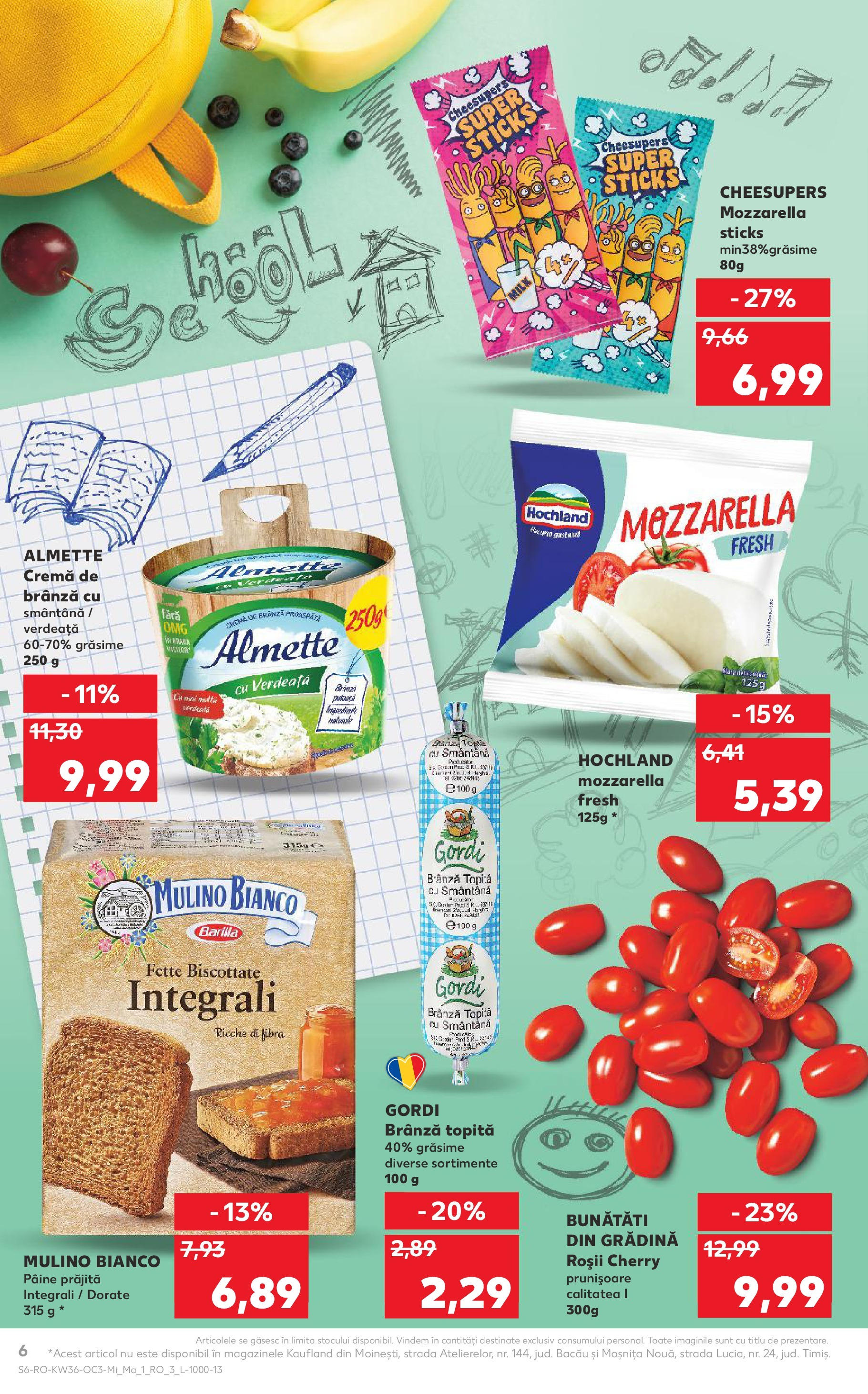 Catalog Kaufland - Zalau 03.09.2025 - Revista si Oferta | Pagină: 6 | Produse: Brânză, Pâine, Smântână, Verdeață