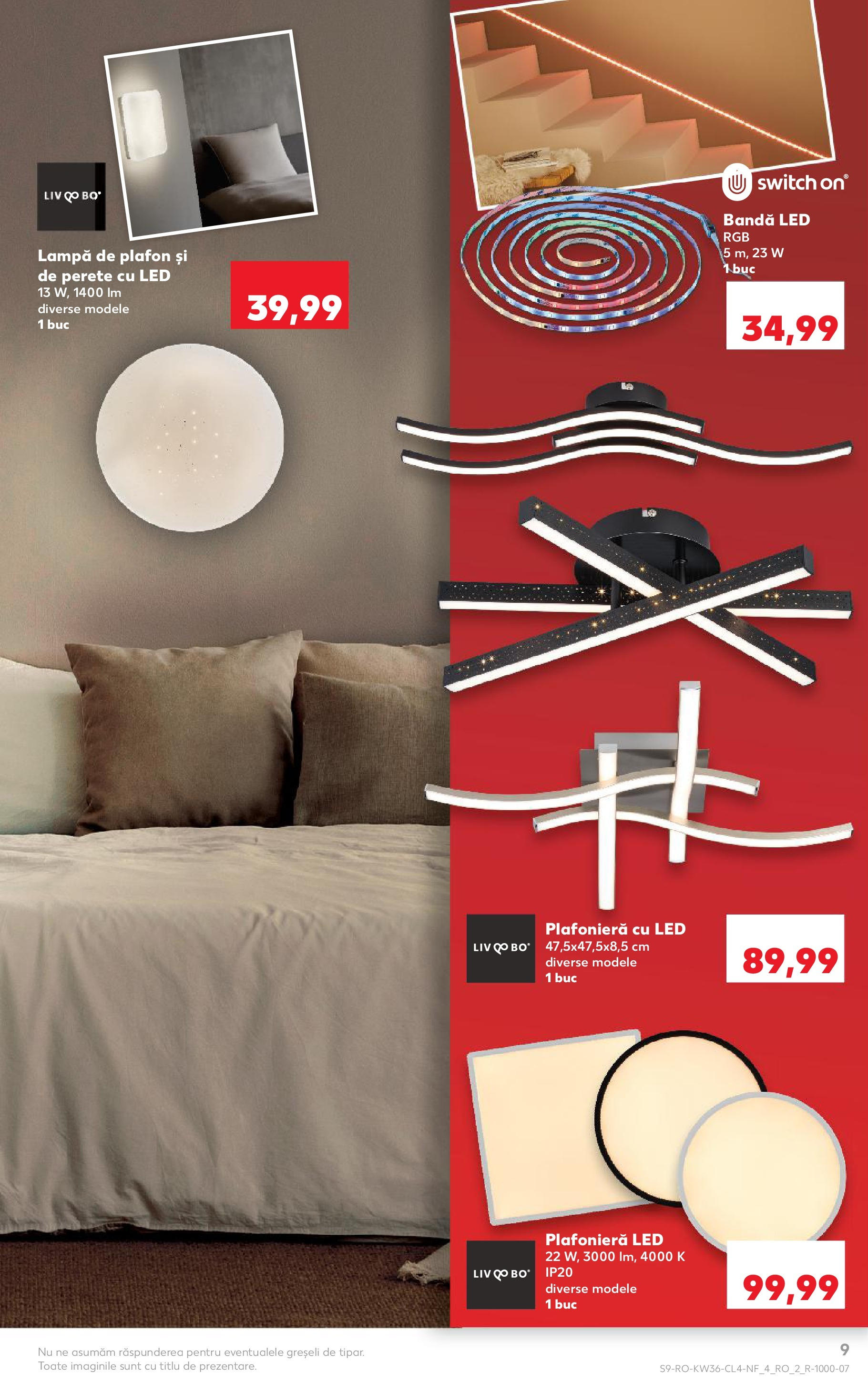 Catalog Kaufland - Galați 03.09.2025 - Revista si Oferta | Pagină: 9 | Produse: Plafonieră, Babak, Lampă