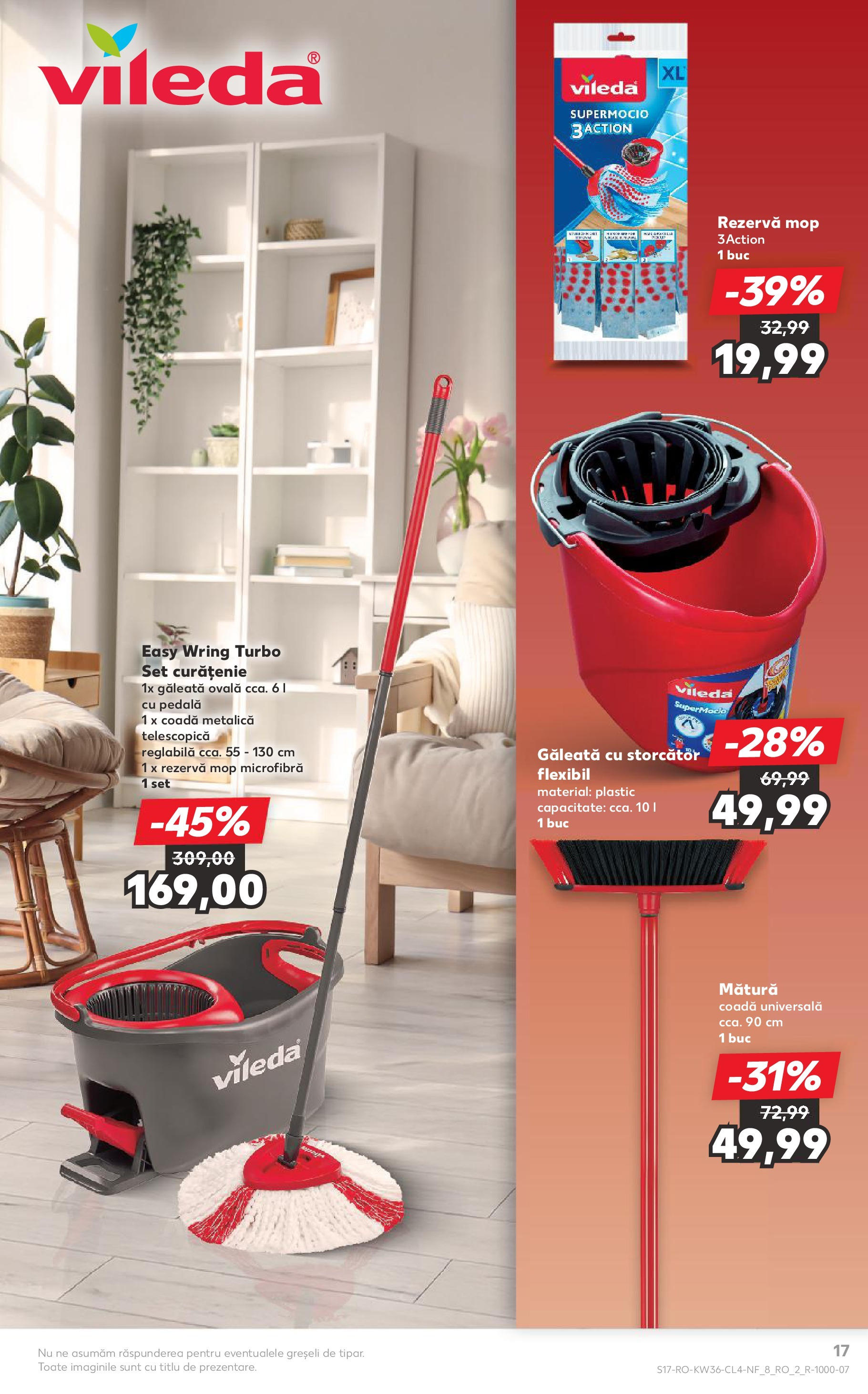 Catalog Kaufland - Galați 03.09.2025 - Revista si Oferta | Pagină: 17 | Produse: Storcător, Mop, Mătură