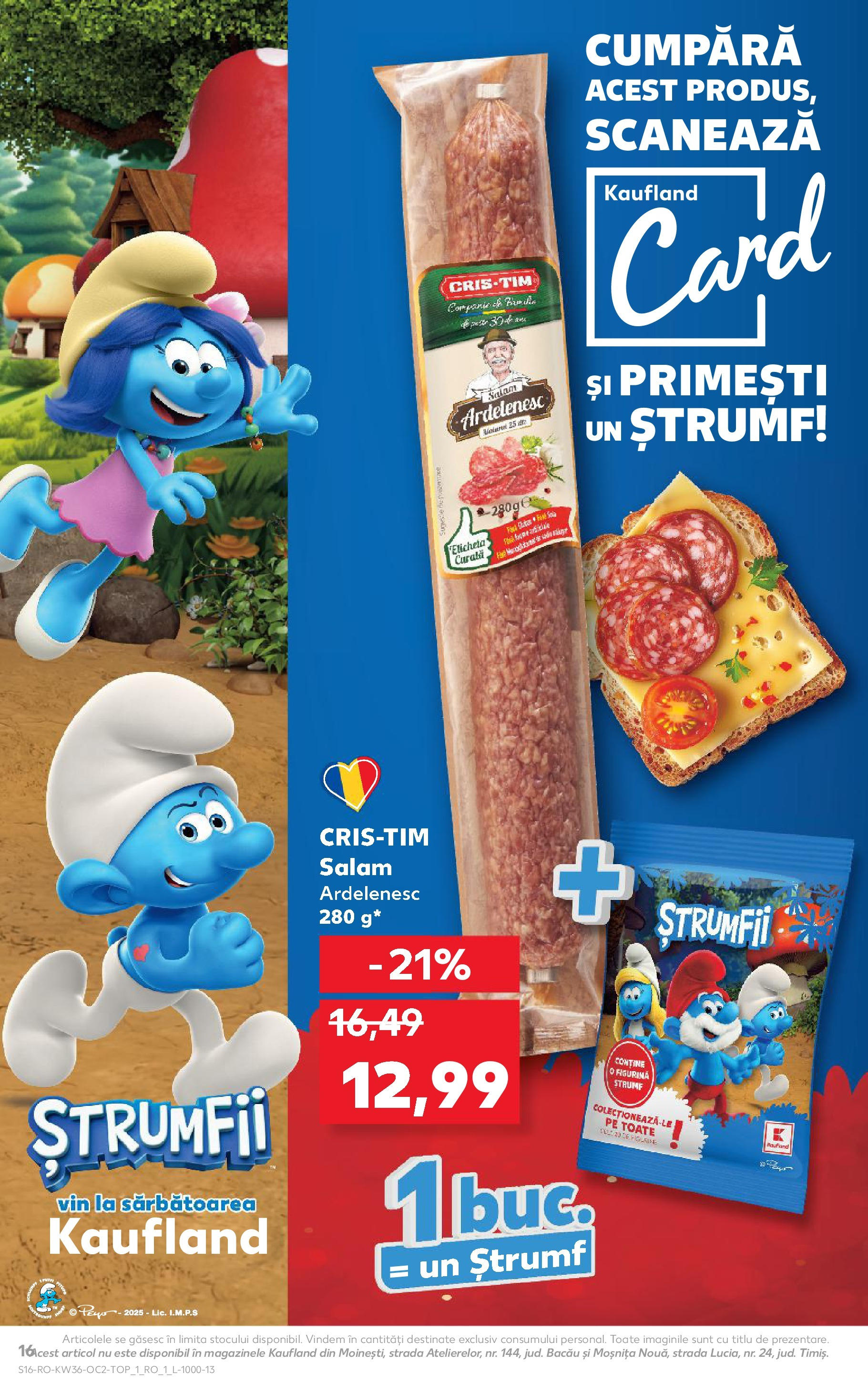 Catalog Kaufland - Bârlad 03.09.2025 - Revista si Oferta | Pagină: 16 | Produse: Salam, Vin, Pește