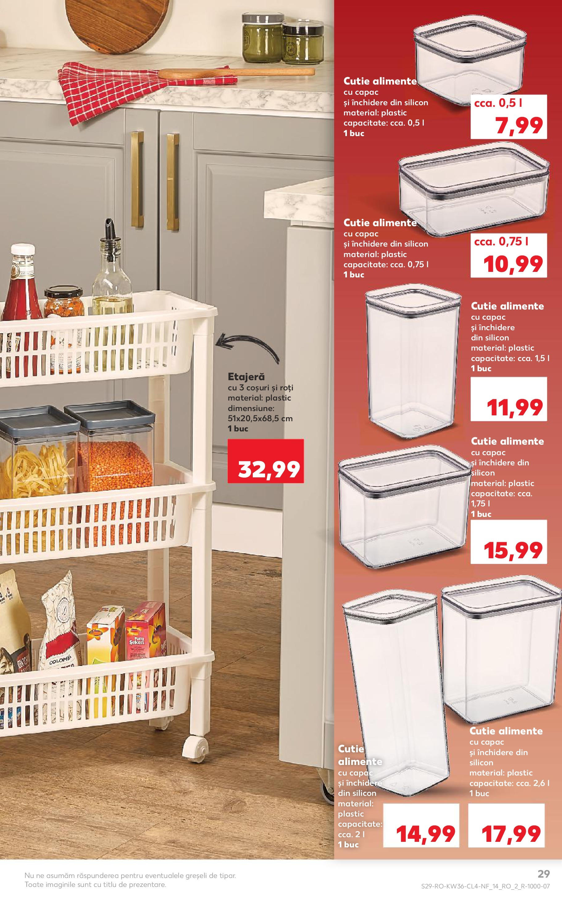 Catalog Kaufland - Galați 03.09.2025 - Revista si Oferta | Pagină: 29 | Produse: Cutie alimente, Cutie, Etajeră