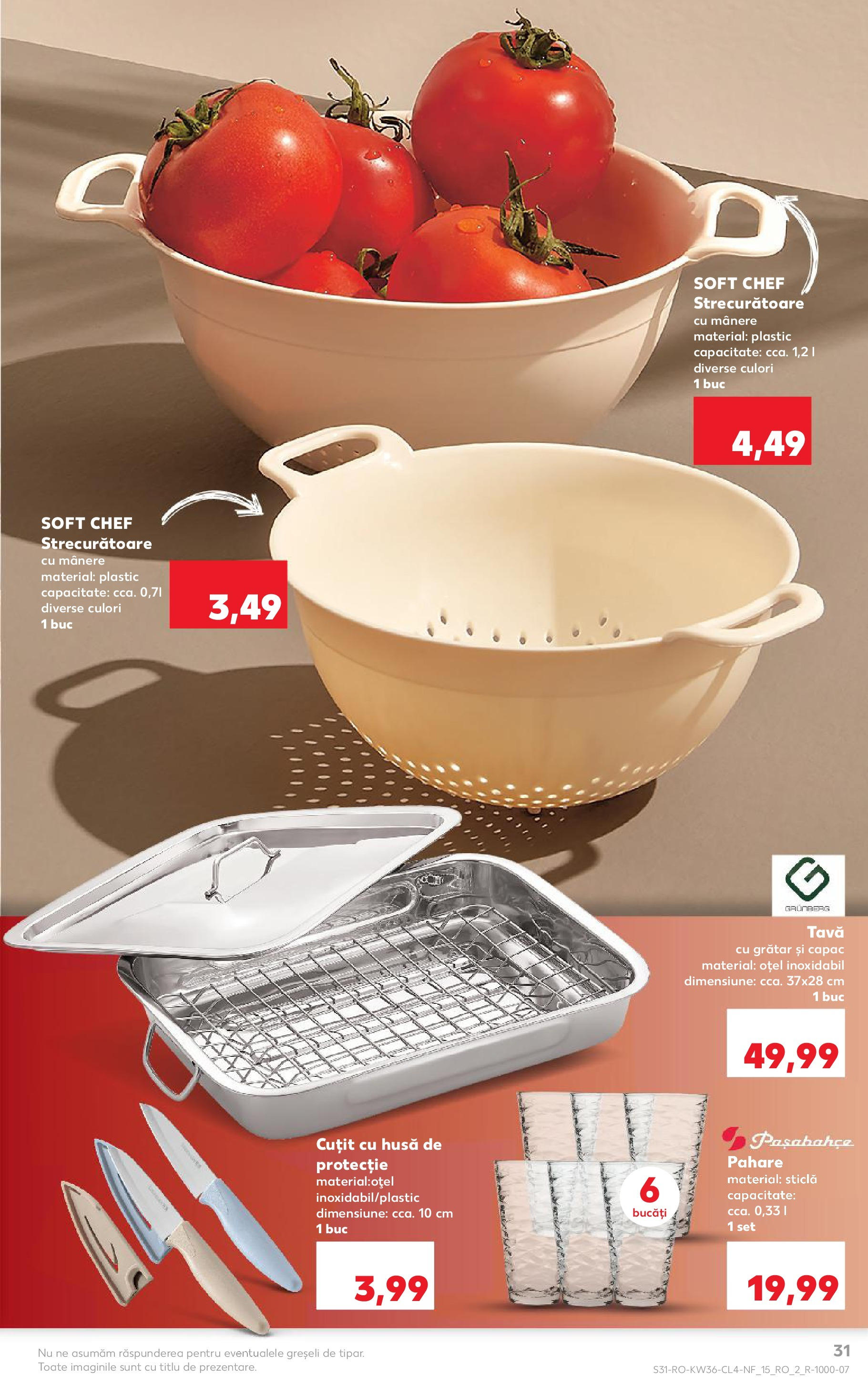 Catalog Kaufland - Galați 03.09.2025 - Revista si Oferta | Pagină: 31 | Produse: Pahare, Grătar, Cuțit