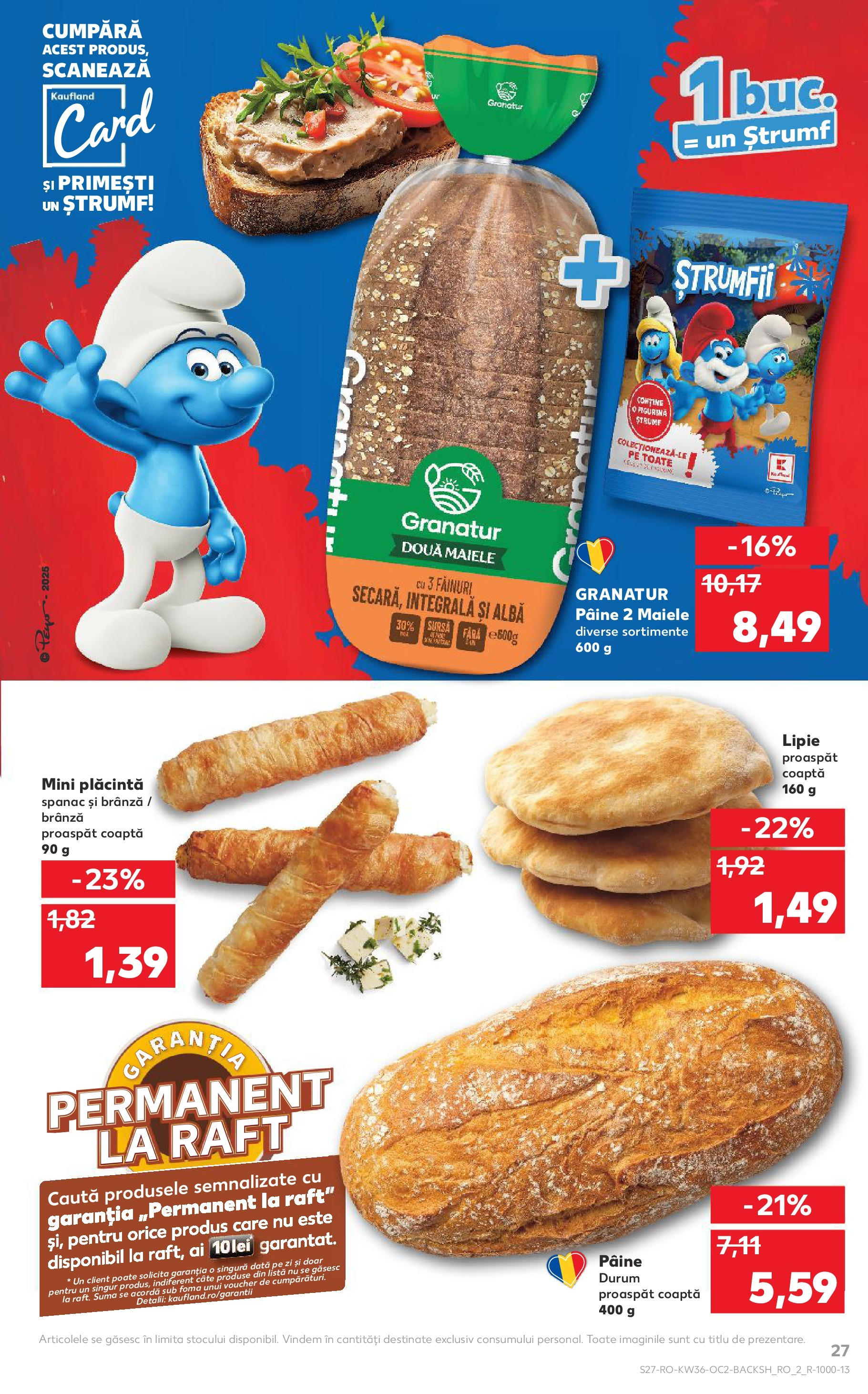 Catalog Kaufland - Bârlad 03.09.2025 - Revista si Oferta | Pagină: 27 | Produse: Raft, Plăcintă, Brânză, Pâine