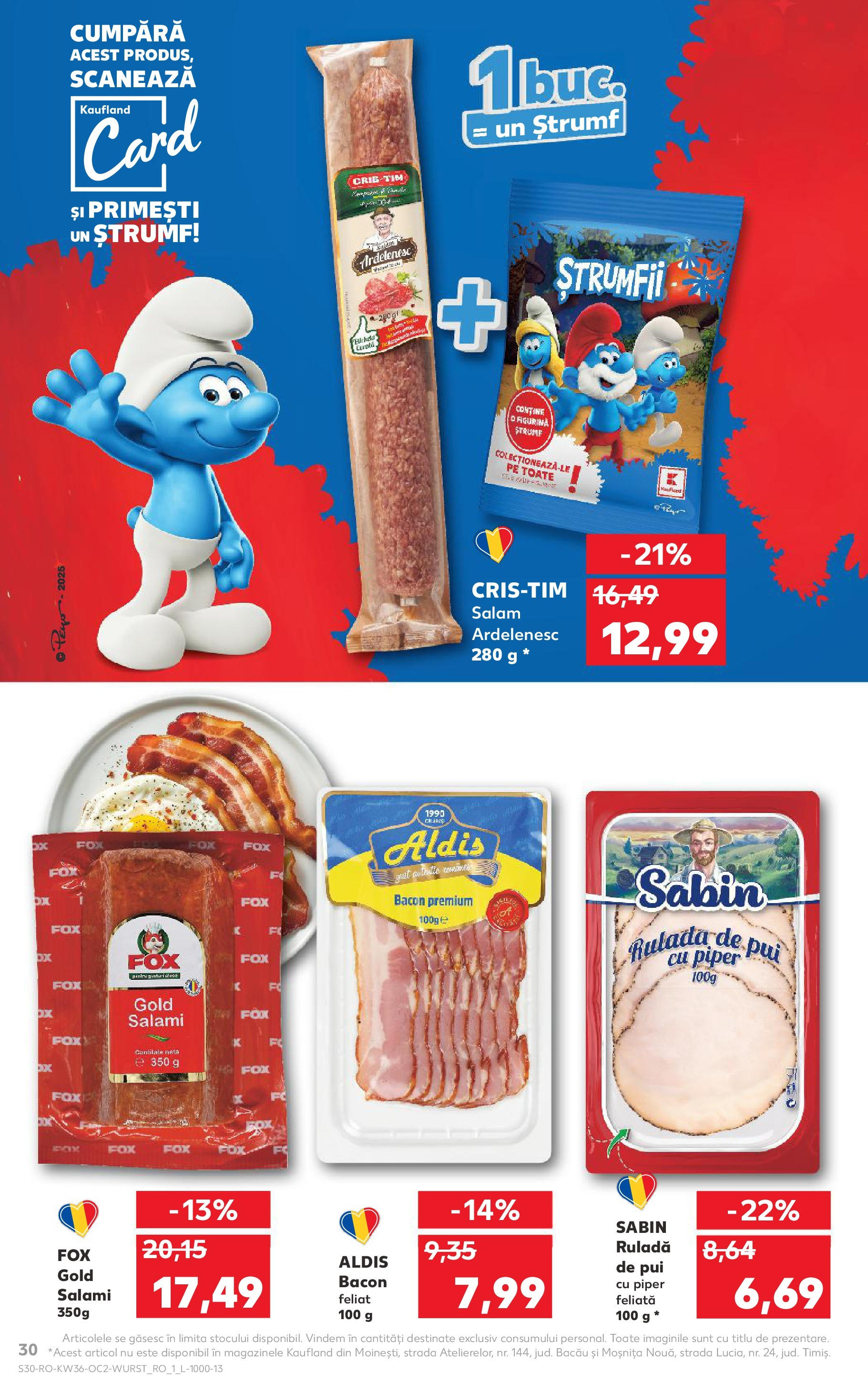 Catalog Kaufland - Bârlad 03.09.2025 - Revista si Oferta | Pagină: 30 | Produse: Hacıyatmaz Kedi Oyuncağı, Bacon, Salam, Piper