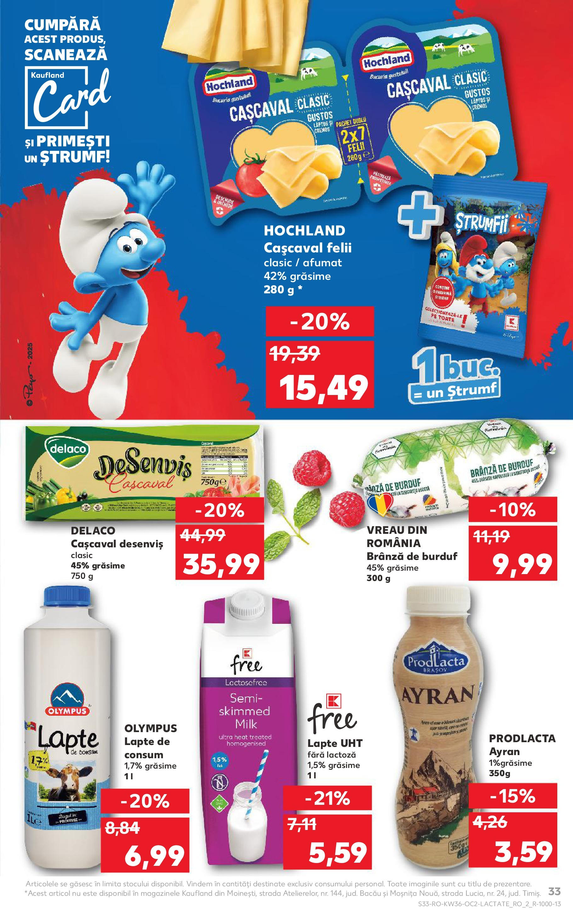 Catalog Kaufland - Bârlad 03.09.2025 - Revista si Oferta | Pagină: 33 | Produse: Light Kedi Konservesi, Cașcaval, Lapte, Brânză