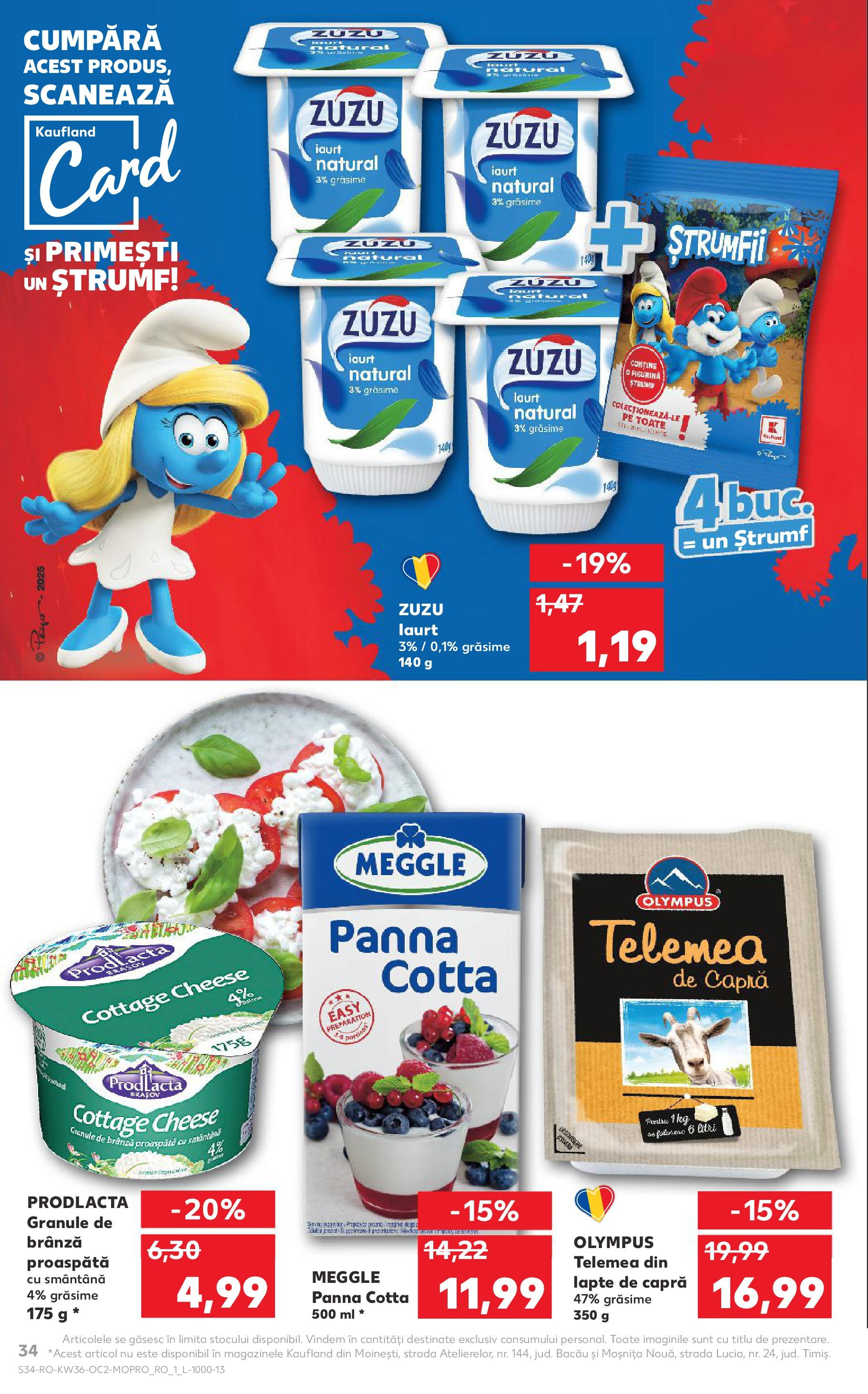 Catalog Kaufland - Bârlad 03.09.2025 - Revista si Oferta | Pagină: 34 | Produse: Lapte, Brânză, Iaurt, Smântână