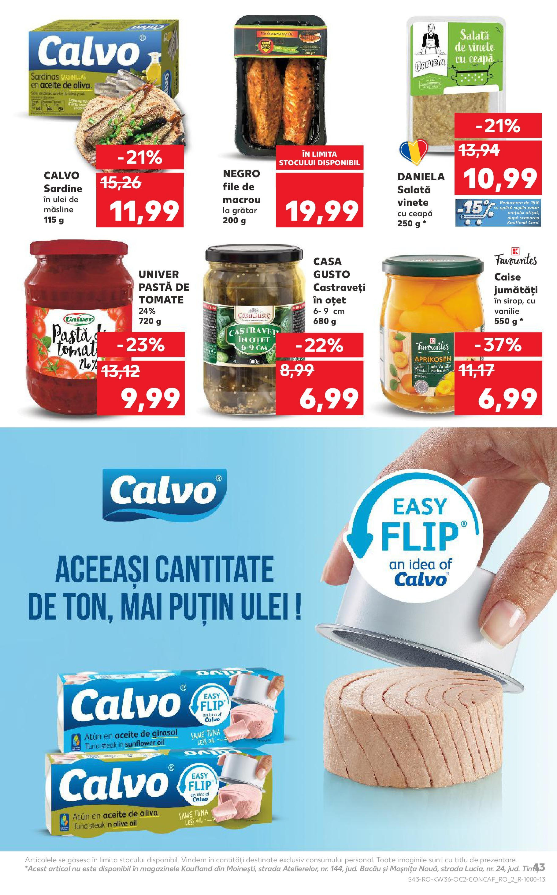 Catalog Kaufland - Bârlad 03.09.2025 - Revista si Oferta | Pagină: 43 | Produse: Grătar, Măsline, Ulei, Oțet