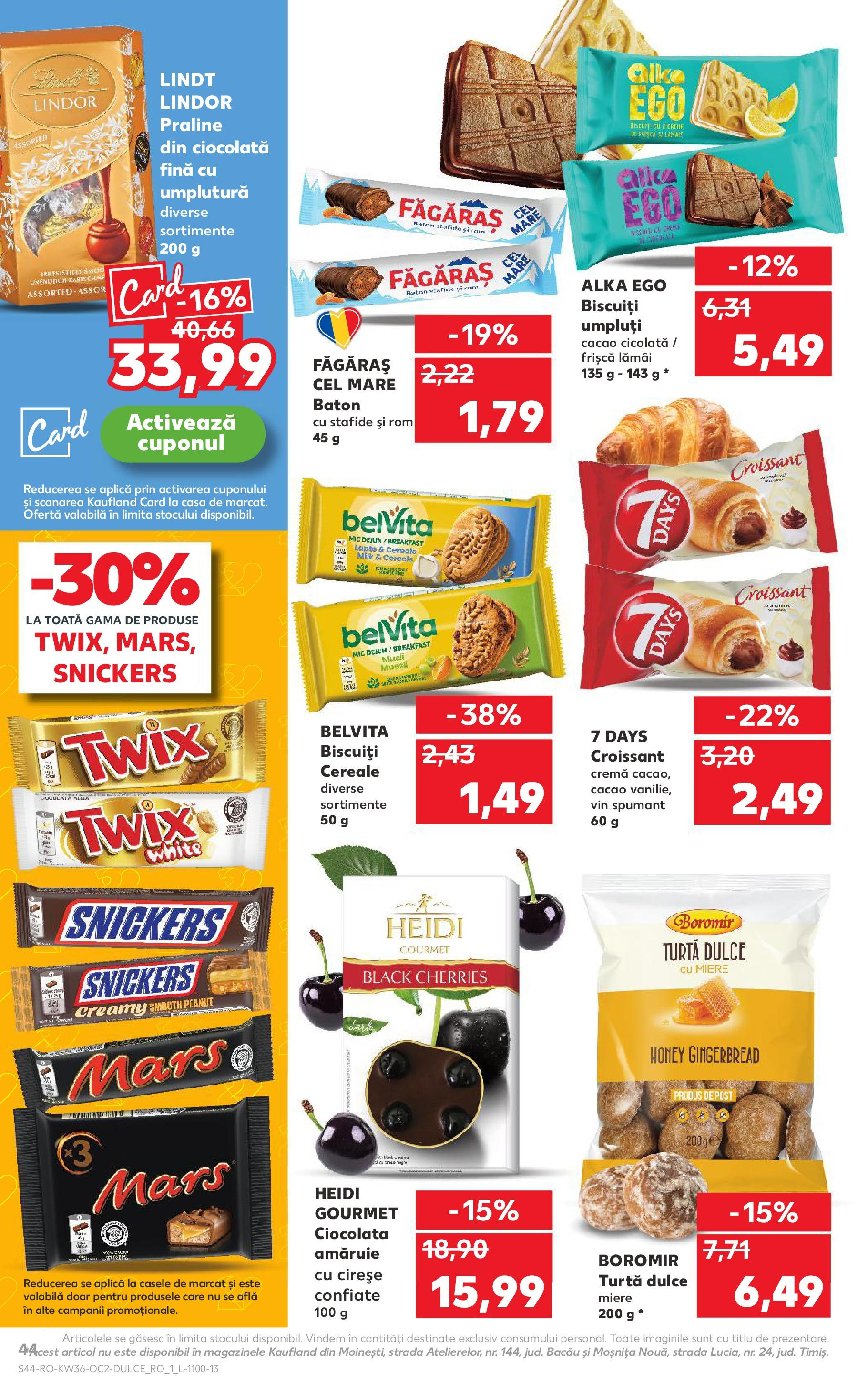 Catalog Kaufland - Bârlad 03.09.2025 - Revista si Oferta | Pagină: 44 | Produse: Ciocolată, Vin, Cereale, Turtă dulce