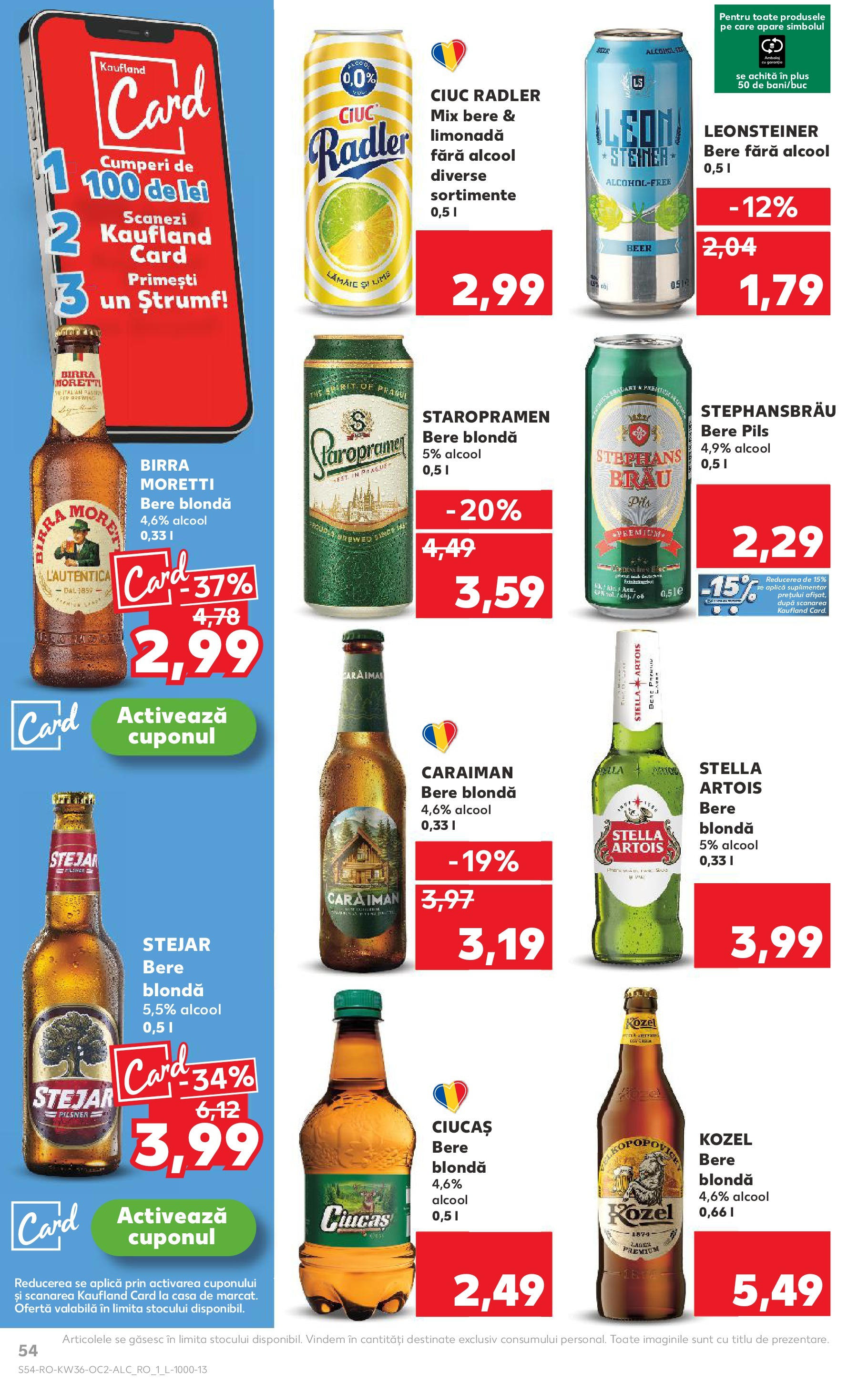 Catalog Kaufland - Bârlad 03.09.2025 - Revista si Oferta | Pagină: 54 | Produse: Lime, Sıcak su torbası, Bere