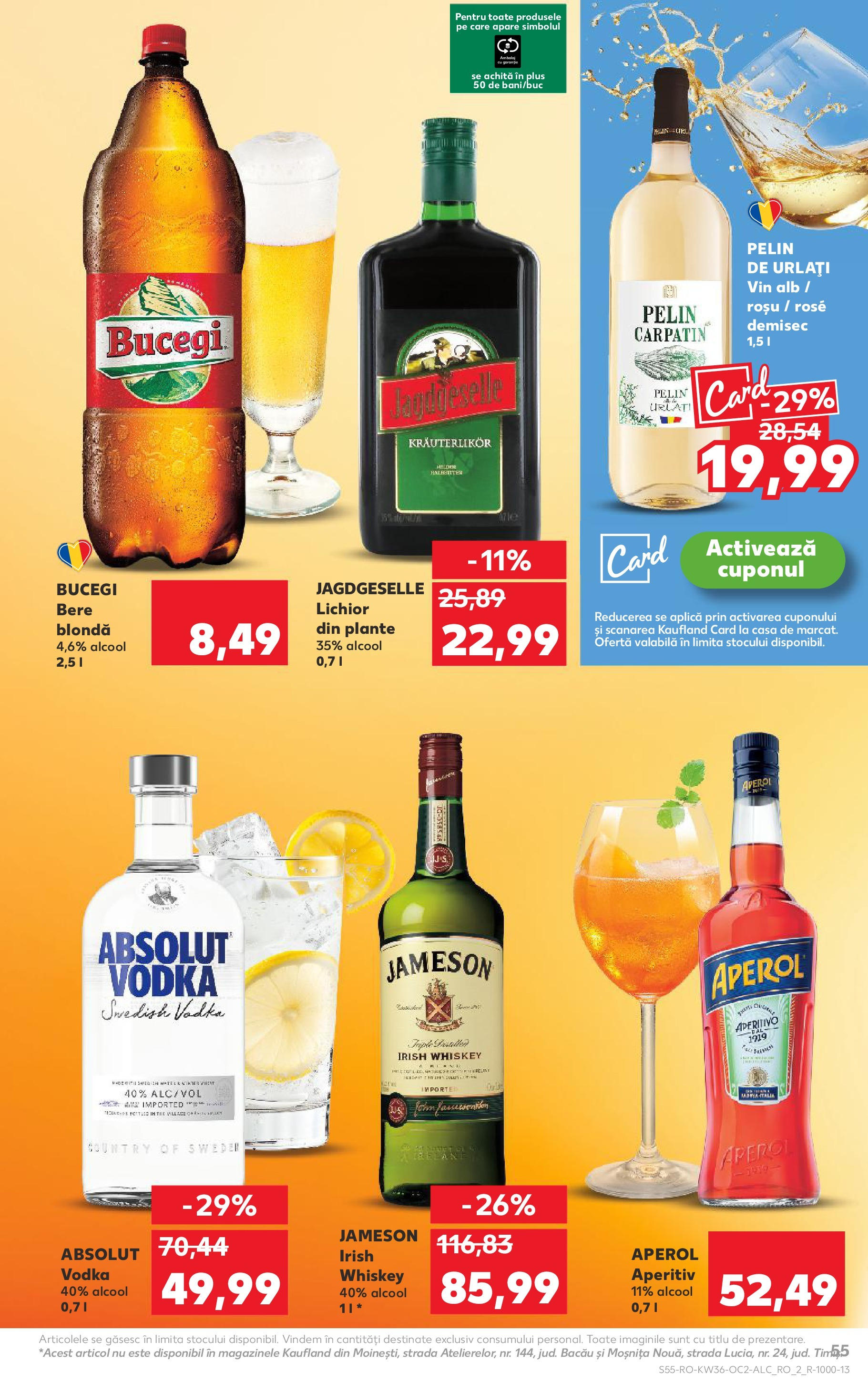 Catalog Kaufland - Bârlad 03.09.2025 - Revista si Oferta | Pagină: 55 | Produse: Lichior, Vin, Vodka, Whiskey
