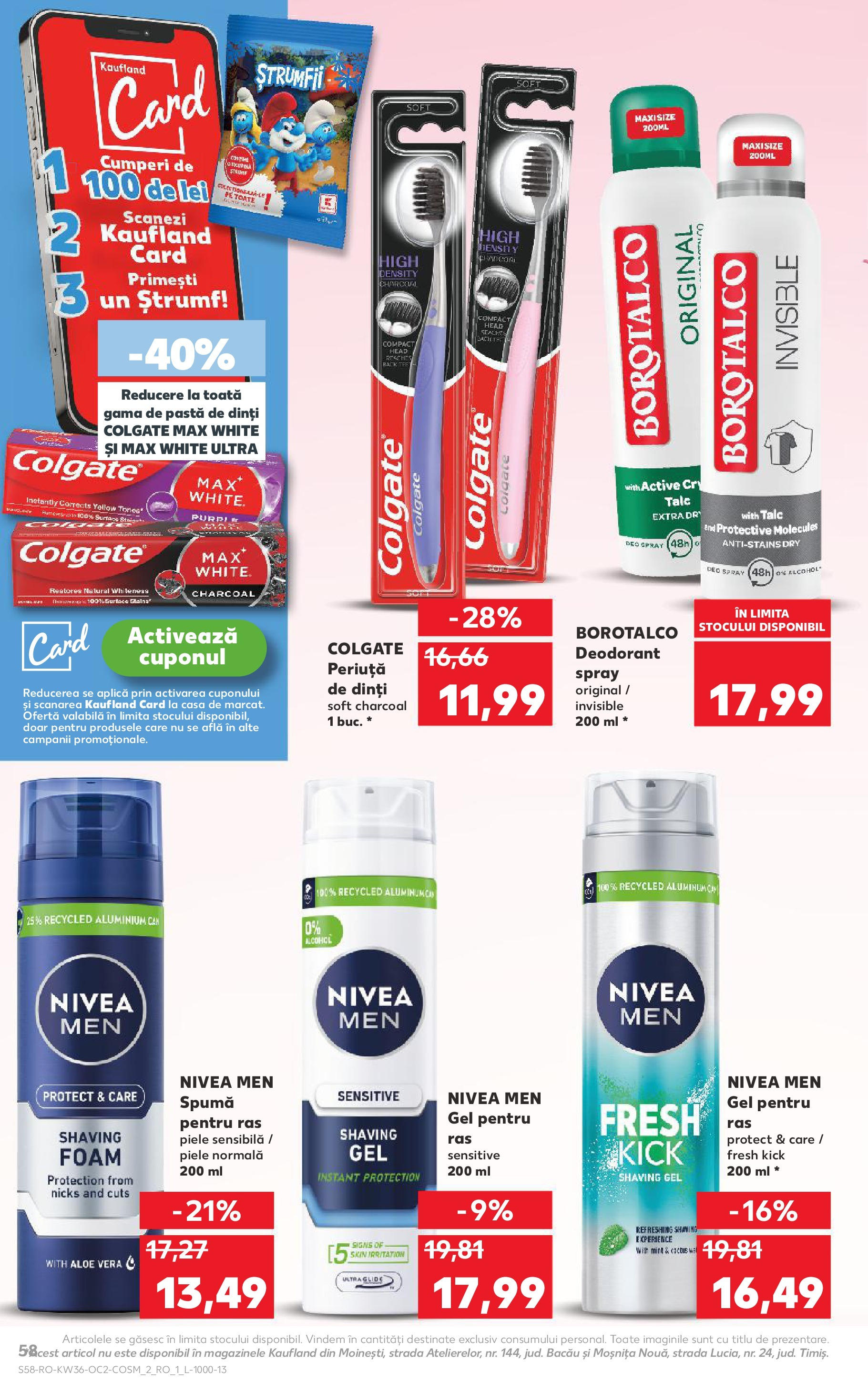 Catalog Kaufland - Bârlad 03.09.2025 - Revista si Oferta | Pagină: 58 | Produse: Aloe vera, Deodorant, Pastă de dinți, Periuță de dinți
