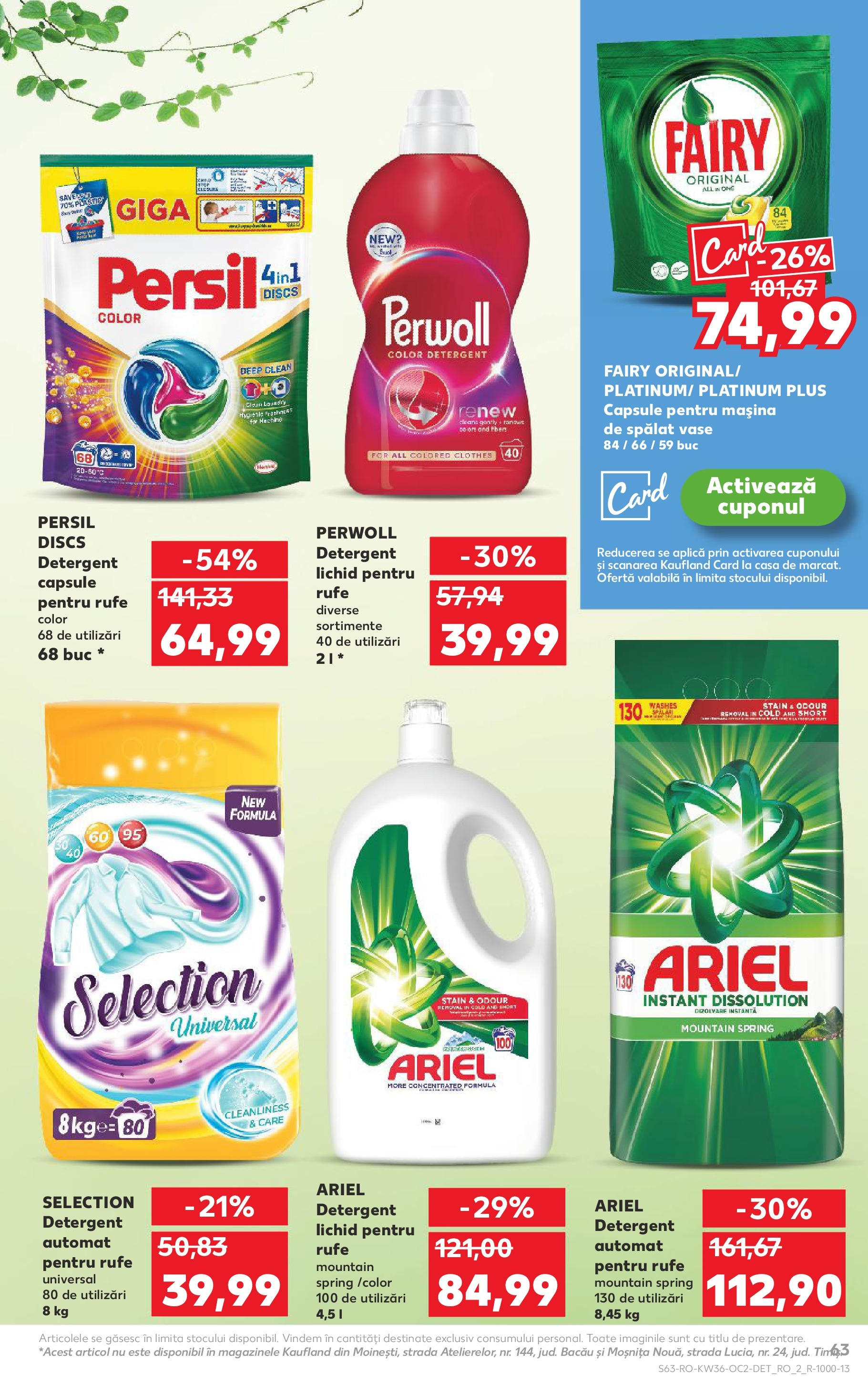 Catalog Kaufland - Bârlad 03.09.2025 - Revista si Oferta | Pagină: 63 | Produse: Pomelo, Mașină De Spălat, Detergent, Capsule pentru mașina de spălat