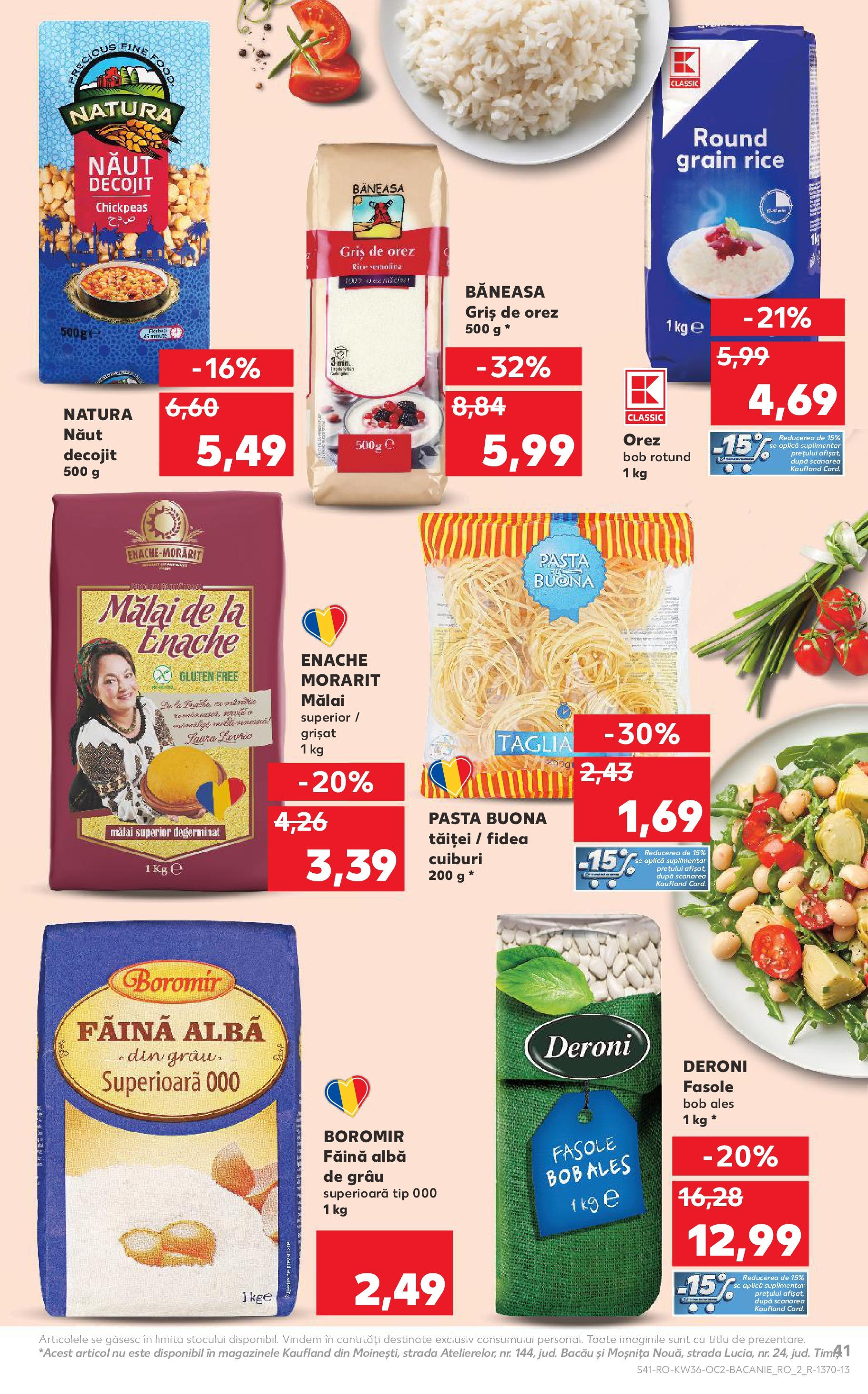 Catalog Kaufland - Miercurea Ciuc 03.09.2025 || Revista si Oferte | Pagină: 41 | Produse: Făină, Orez, Noodles, Mălai Catalog Kaufland - Miercurea Ciuc 03.09.2025 - Revista si Oferta | Pagină: 41 | Produse: Făină, Orez, Noodles, Mălai