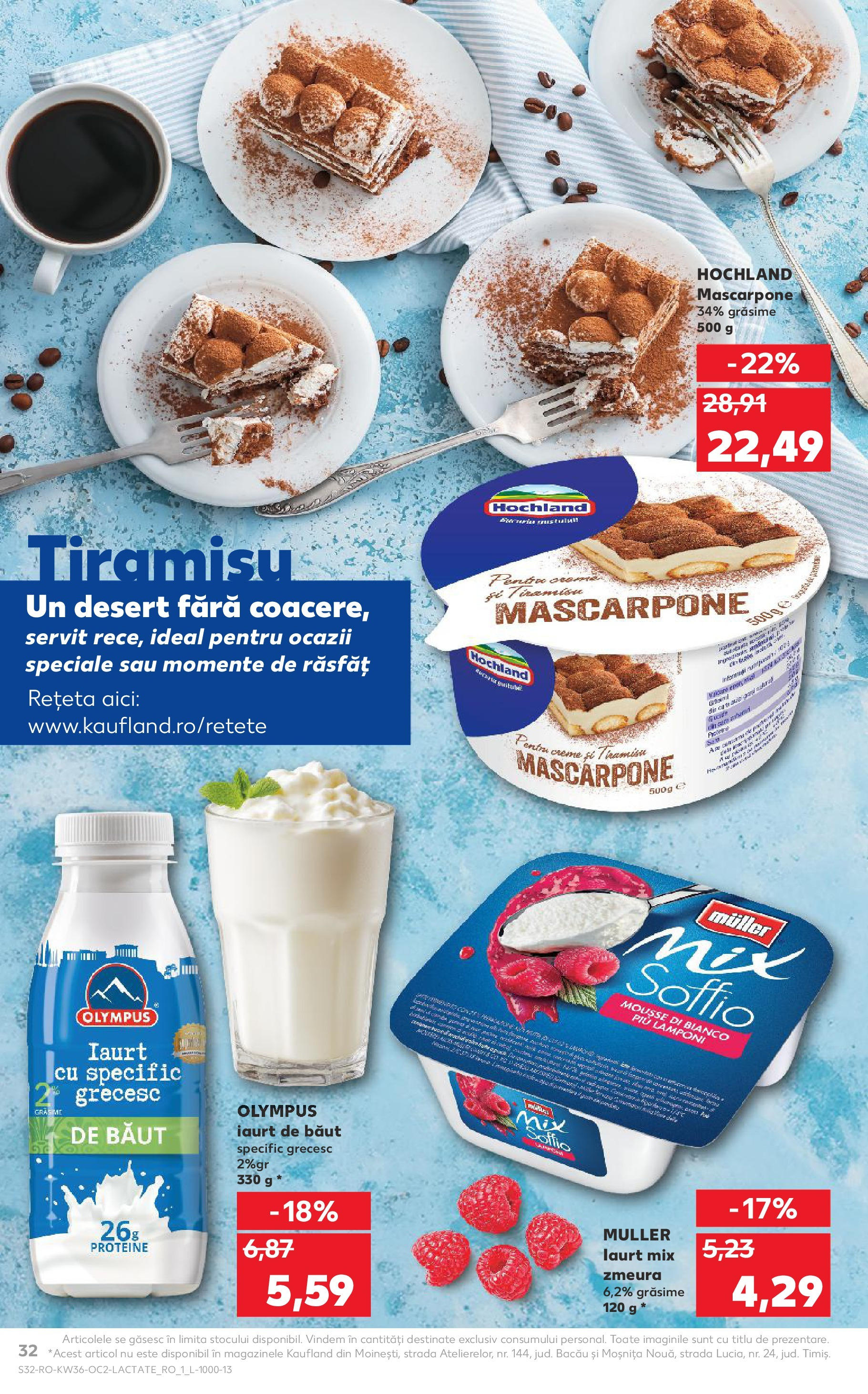 Catalog Kaufland - Deva 03.09.2025 - Revista si Oferta | Pagină: 32 | Produse: Masaüstü kılıfı, Iaurt, Tiramisu, Mascarpone