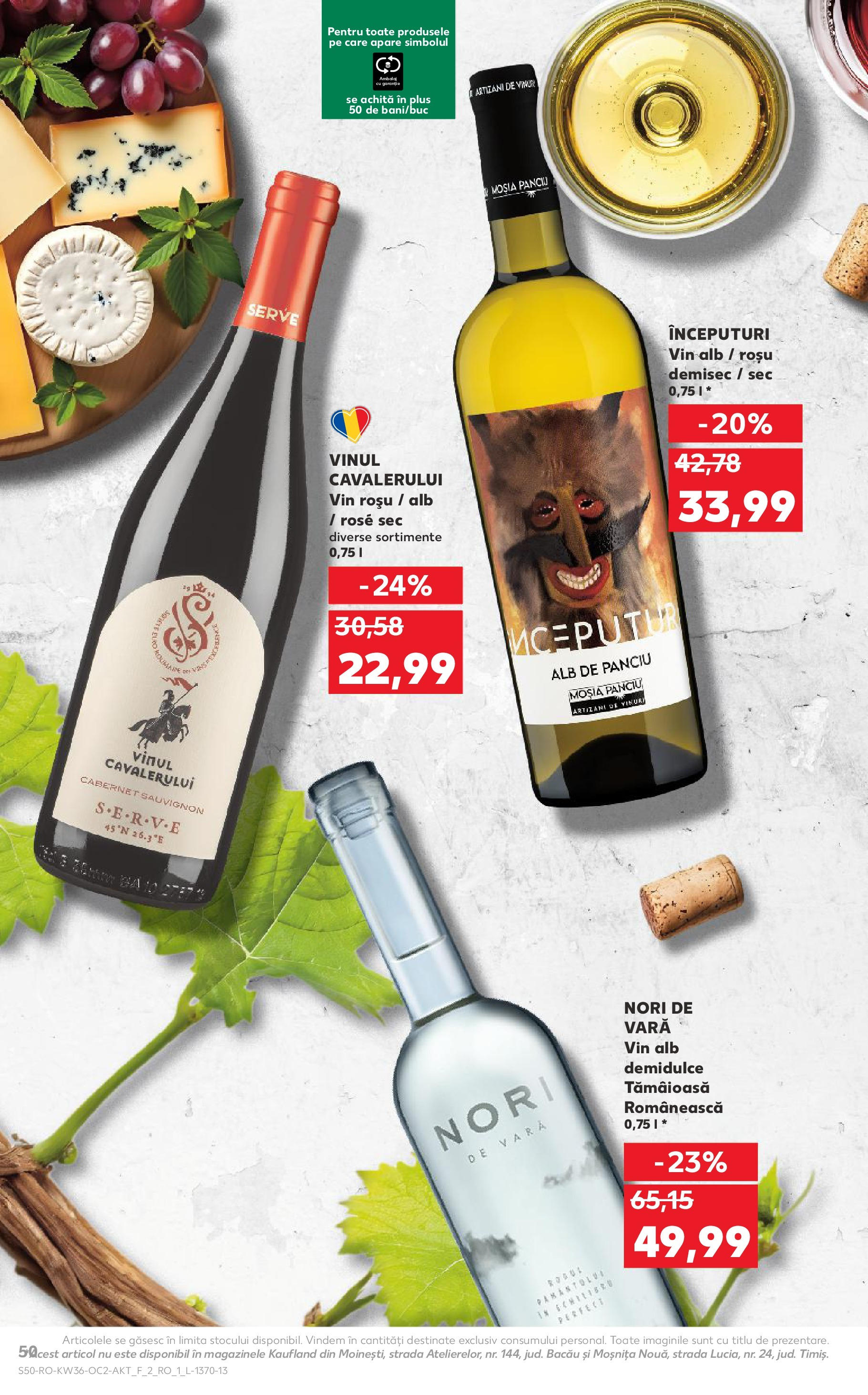 Catalog Kaufland - Miercurea Ciuc 03.09.2025 || Revista si Oferte | Pagină: 50 | Produse: Vin Catalog Kaufland - Miercurea Ciuc 03.09.2025 - Revista si Oferta | Pagină: 50 | Produse: Vin