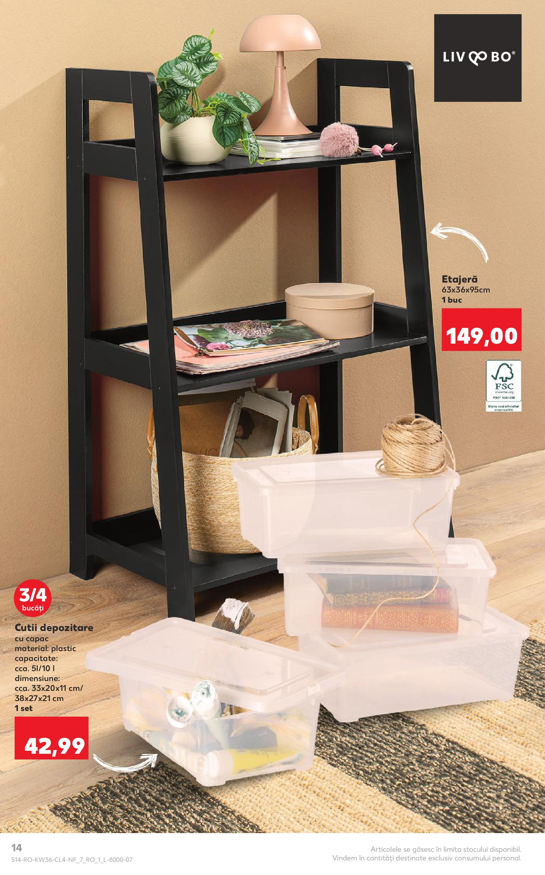 Catalog Kaufland - Fălticeni 03.09.2025 - Revista si Oferta | Pagină: 14 | Produse: Etajeră