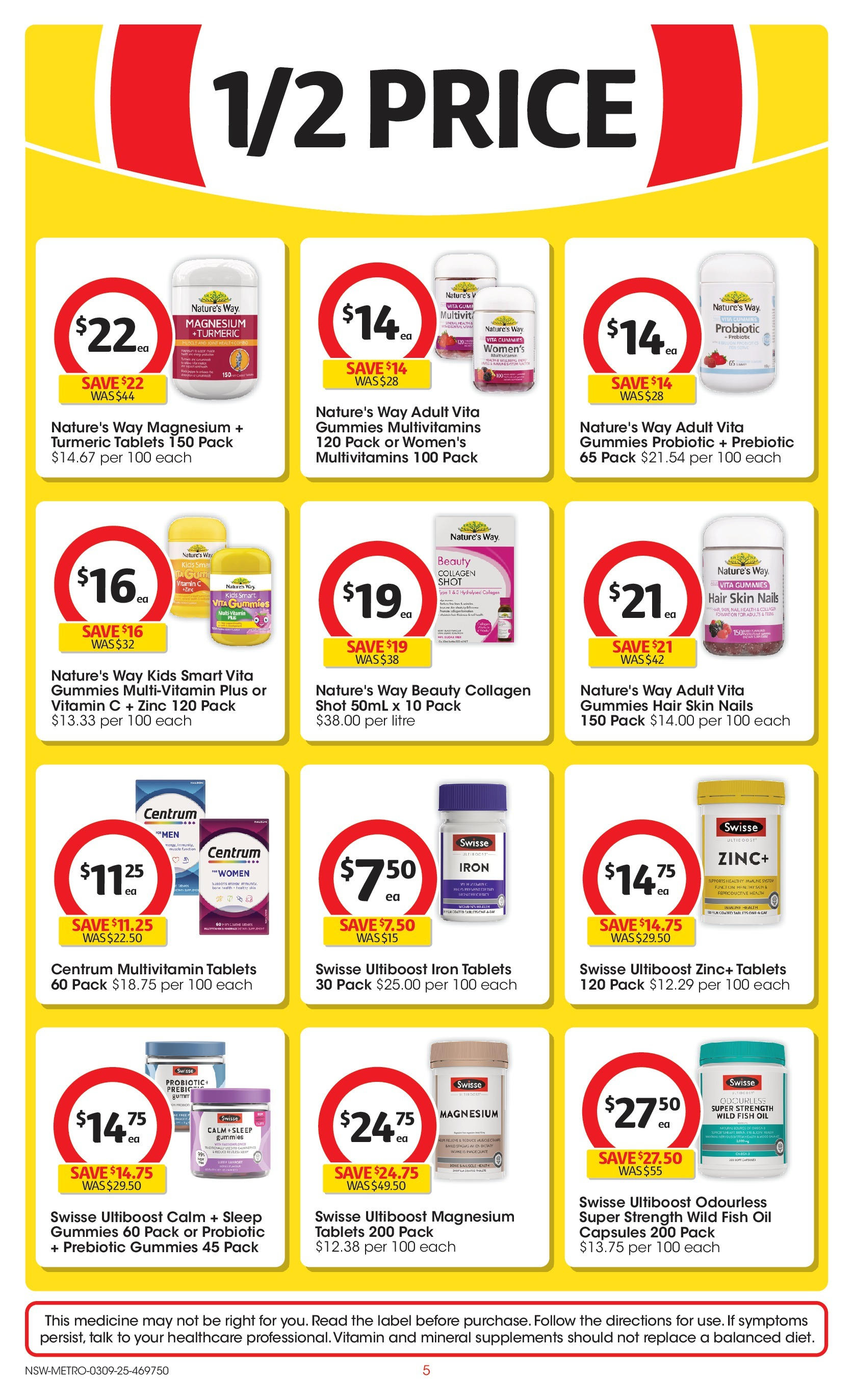 ﻿﻿Coles catalogue valid from 03/09/2025 > Online Australia | Page: 5 | Products: Oil, Iron, Vitamin, Zinc