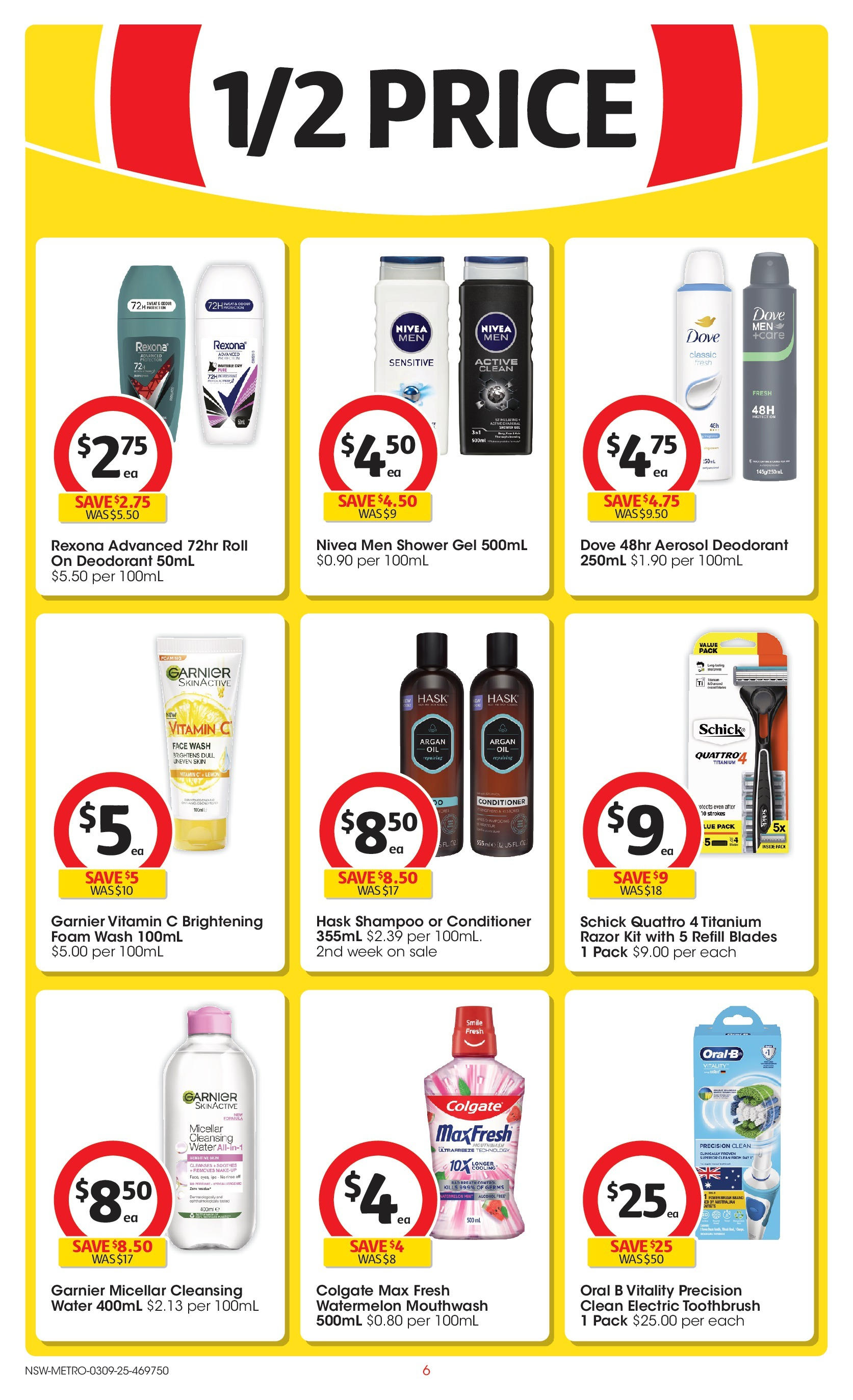 ﻿﻿Coles catalogue valid from 03/09/2025 > Online Australia | Page: 6 | Products: Brush, Shower gel, Mouthwash, Lemon